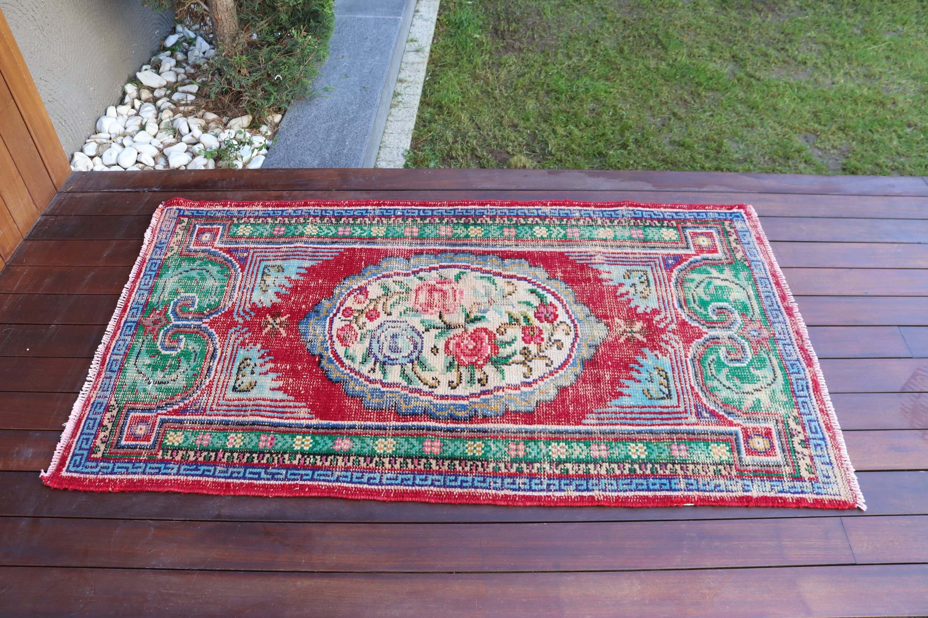 Bath Rugs, Neutral Rugs, Nursery Rugs, Vintage Rugs, Rugs for Entry, Red Statement Rugs, Turkish Rugs, 2.8x4.9 ft Small Rug