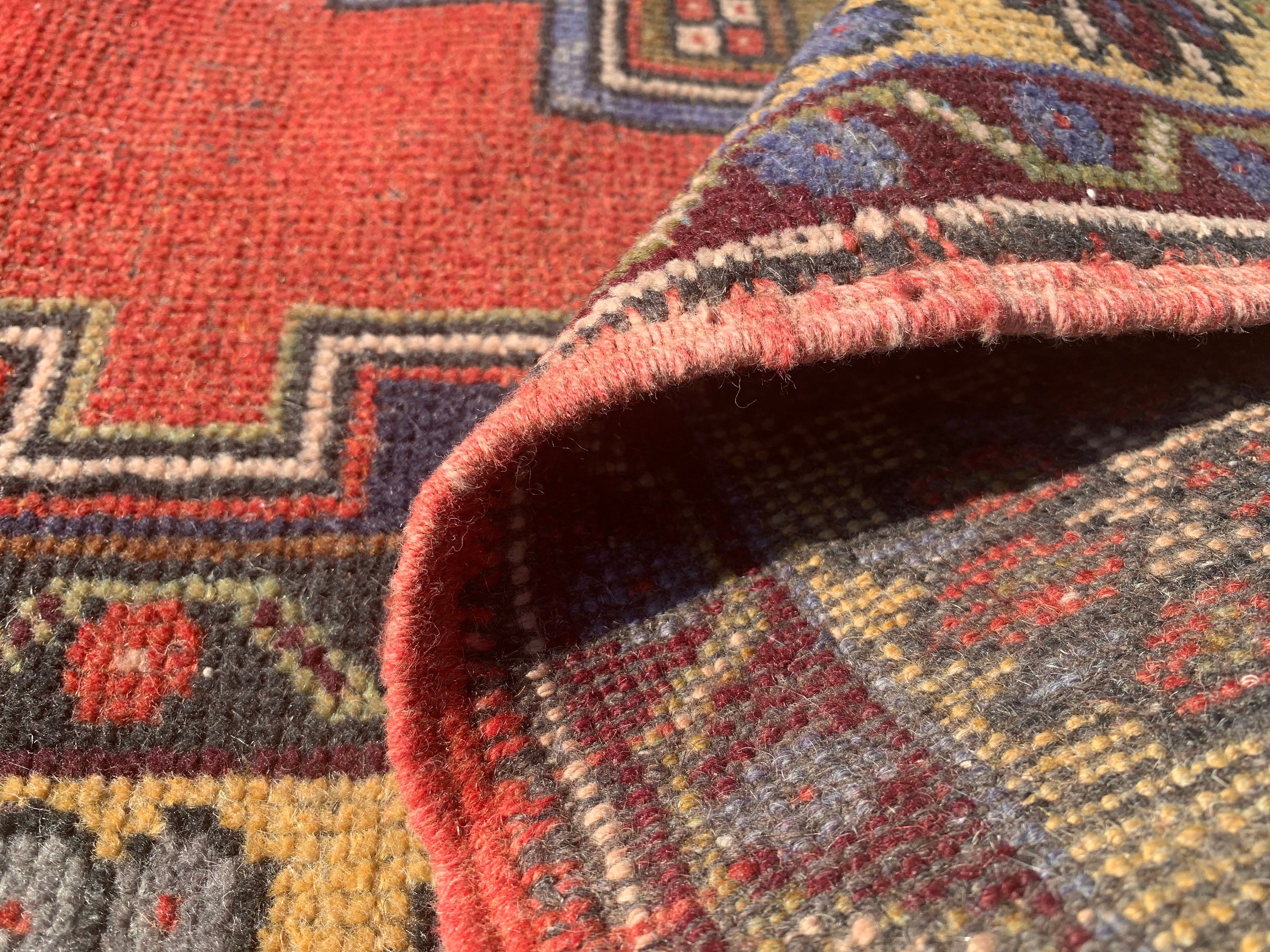 Wool Rug, Floor Rug, Red  4x7.2 ft Area Rugs, Old Rug, Indoor Rugs, Turkish Rug, Rugs for Nursery, Vintage Rugs, Moroccan Rugs