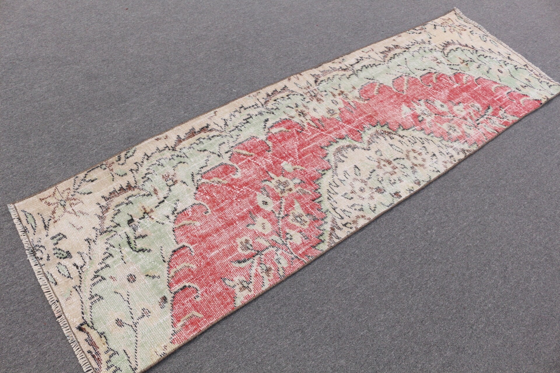 2.2x7.3 ft Runner Rug, Bedroom Rug, Corridor Rug, Vintage Rug, Turkey Rug, Red Bedroom Rug, Turkish Rug, Oriental Rug, Rugs for Stair