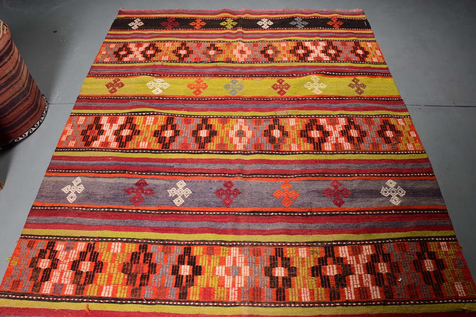 Salon Halıları, Yün Halıları, Kilim, Yemek Odası Halıları, Oushak Halısı, El Dokuma Halısı, 5.4x9.8 ft Büyük Halı, Türk Halısı, Yeşil Yer Halısı, Vintage Halı