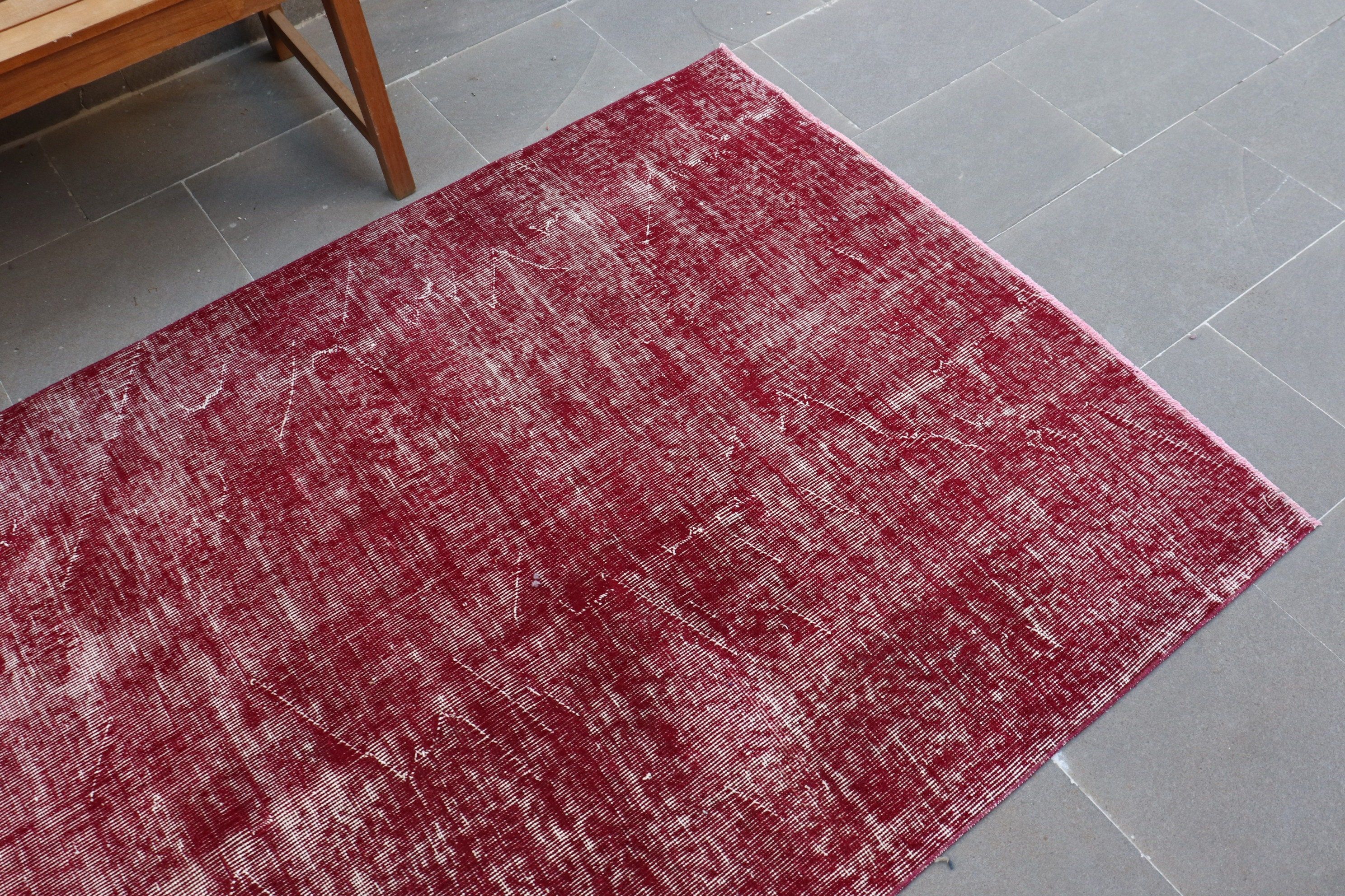 Vintage Rug, Anatolian Rug, Rugs for Nursery, 4x7.9 ft Area Rug, Living Room Rug, Turkish Rug, Home Decor Rug, Floor Rugs, Beige Wool Rug