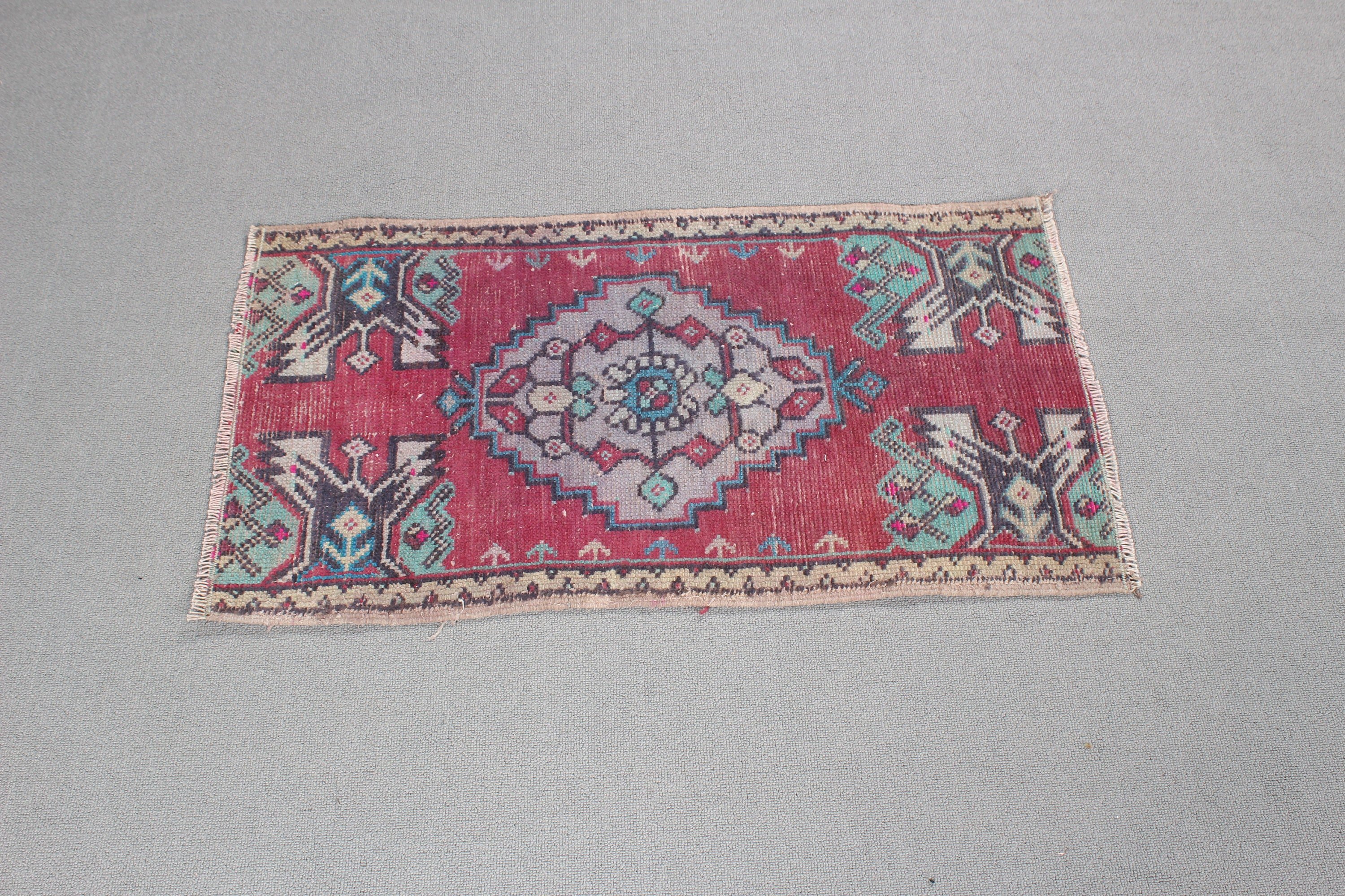 Door Mat Rugs, Cool Rugs, Vintage Rug, Bedroom Rug, Small Area Rugs, Turkish Rug, Rugs for Bath, Pink  1.6x2.9 ft Small Rug