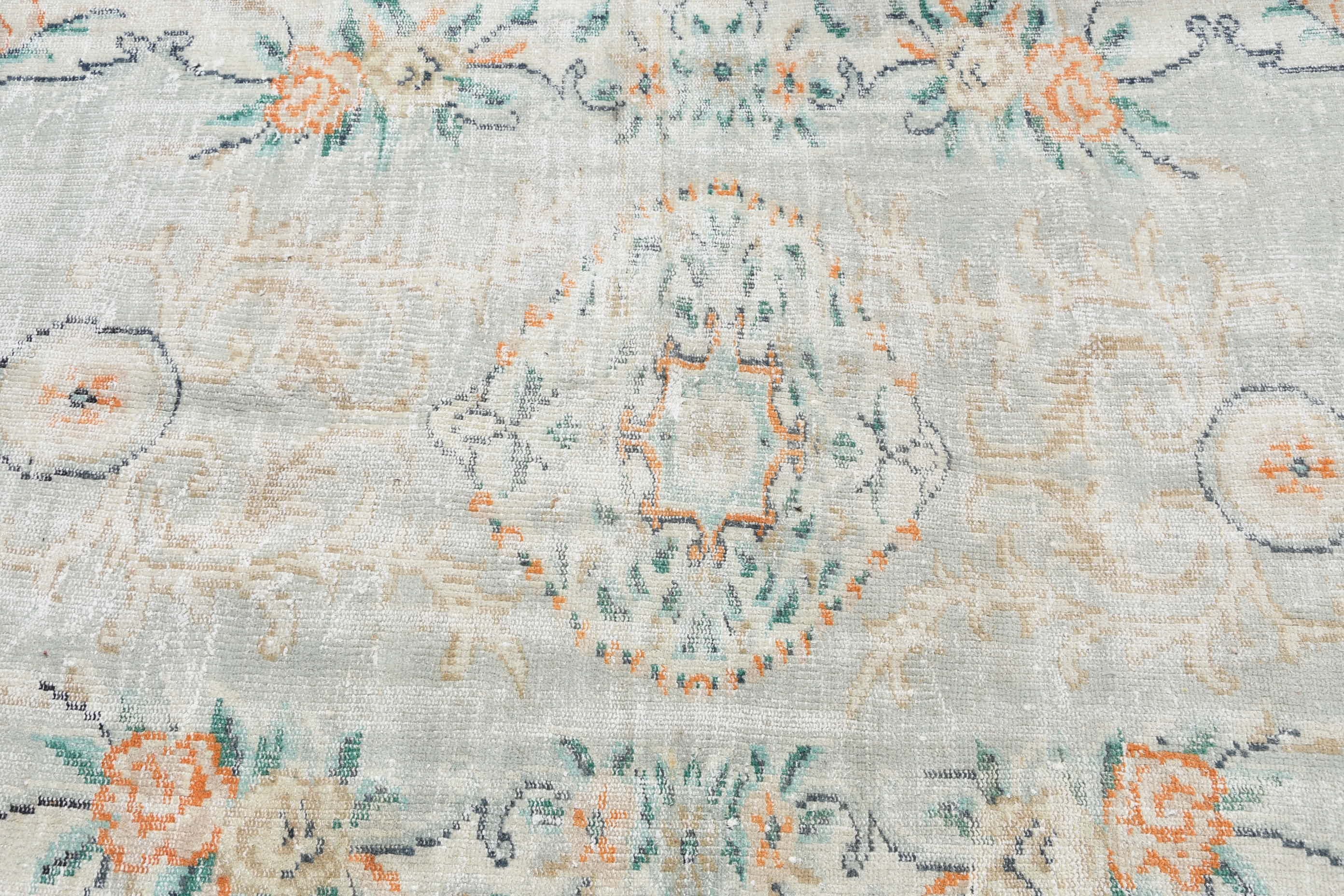 Nursery Rug, Vintage Rug, Bedroom Rugs, Green Oushak Rugs, 4.4x7.6 ft Area Rugs, Turkish Rug, Cool Rug, Dining Room Rugs, Rugs for Nursery