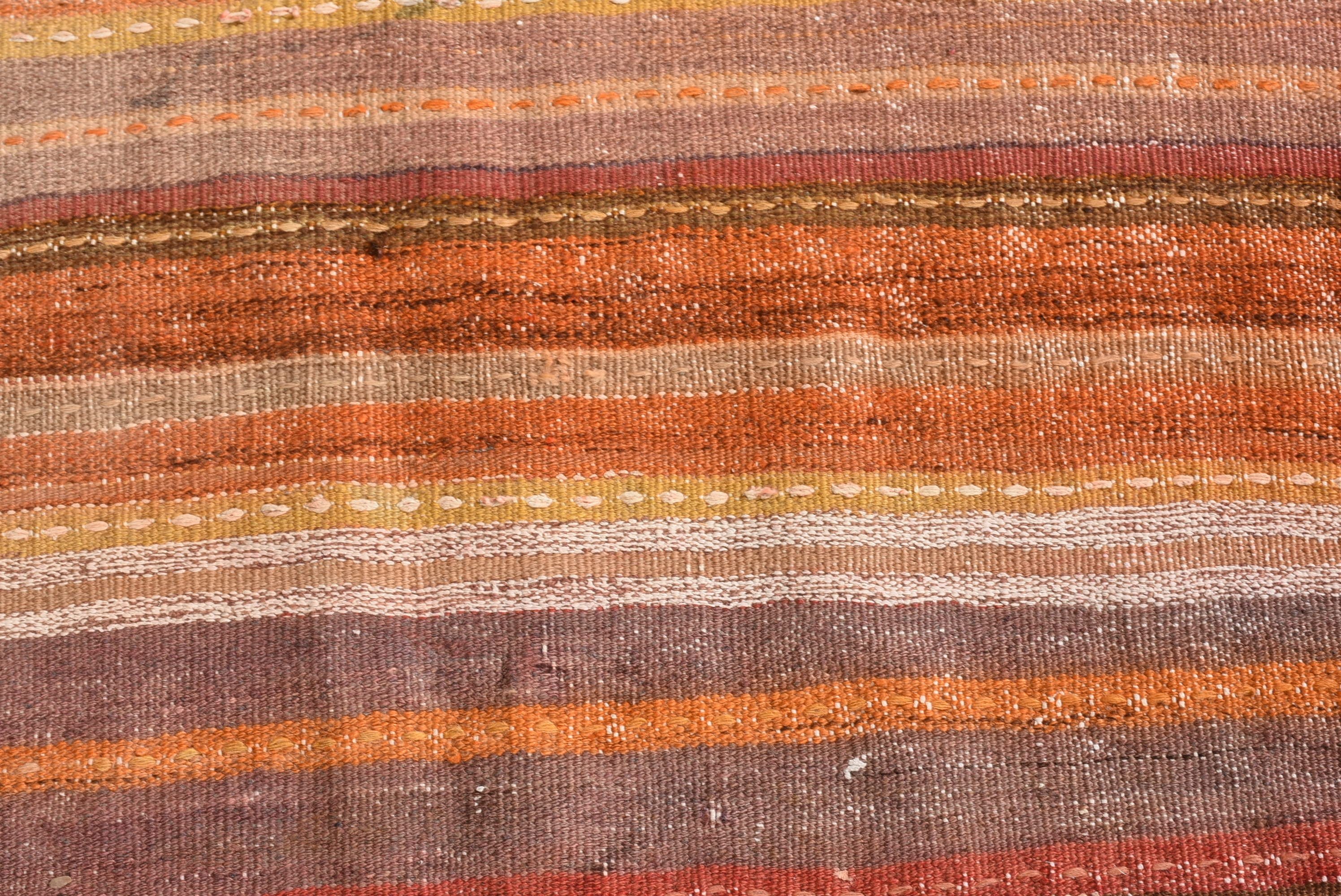 Kilim, Koridor Halısı, 2,9x8,4 ft Yolluk Halıları, Turuncu Fas Halıları, Vintage Halı, Oushak Halısı, Anadolu Halısı, Türk Halısı, Koridor Halıları