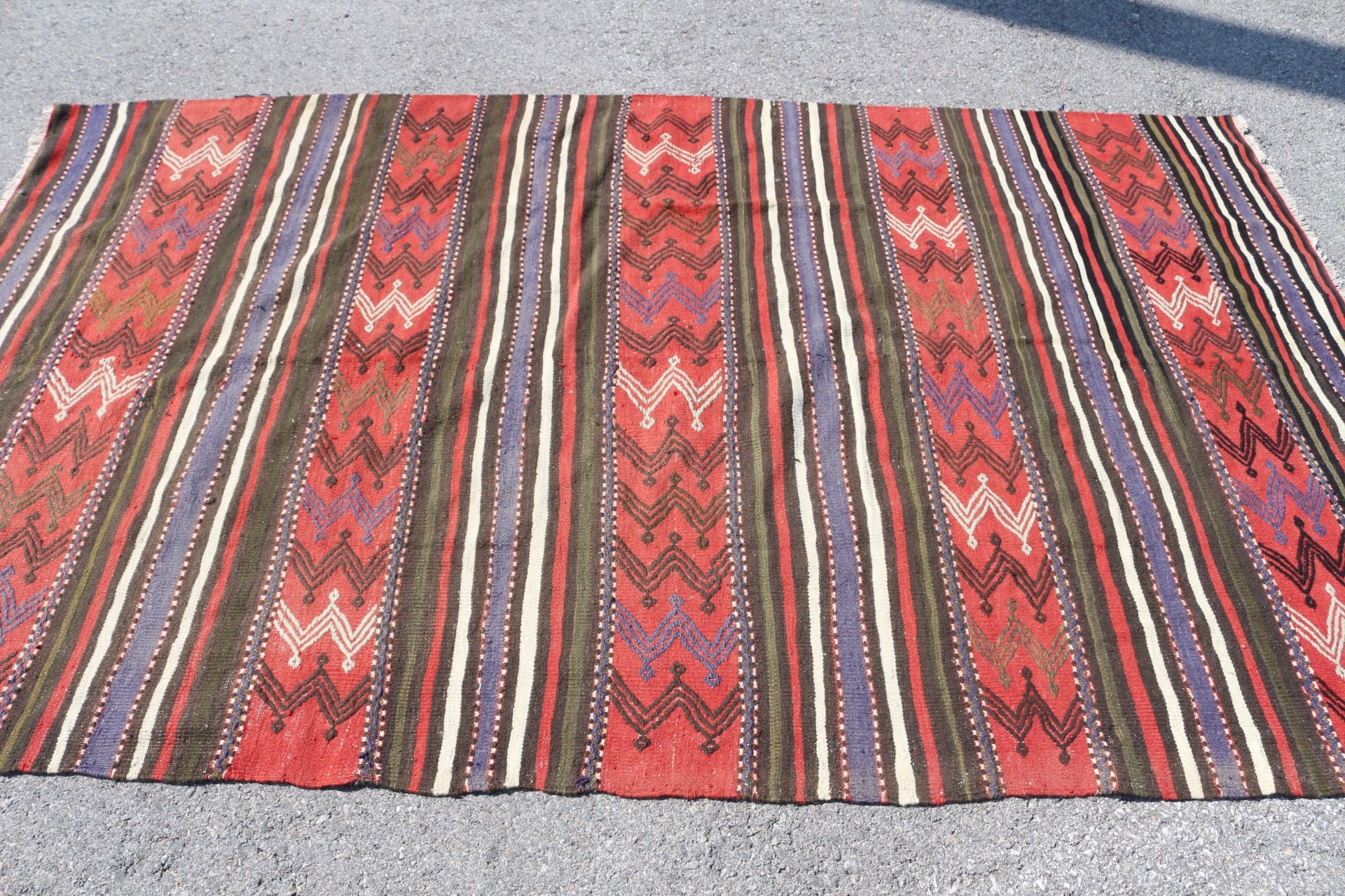 Yer Halısı, Kırmızı Oushak Halısı, Yemek Odası Halısı, Oushak Halısı, Kilim, Vintage Halılar, Oturma Odası Halıları, Türk Halıları, 5.2x8.5 ft Büyük Halı, Eski Halılar