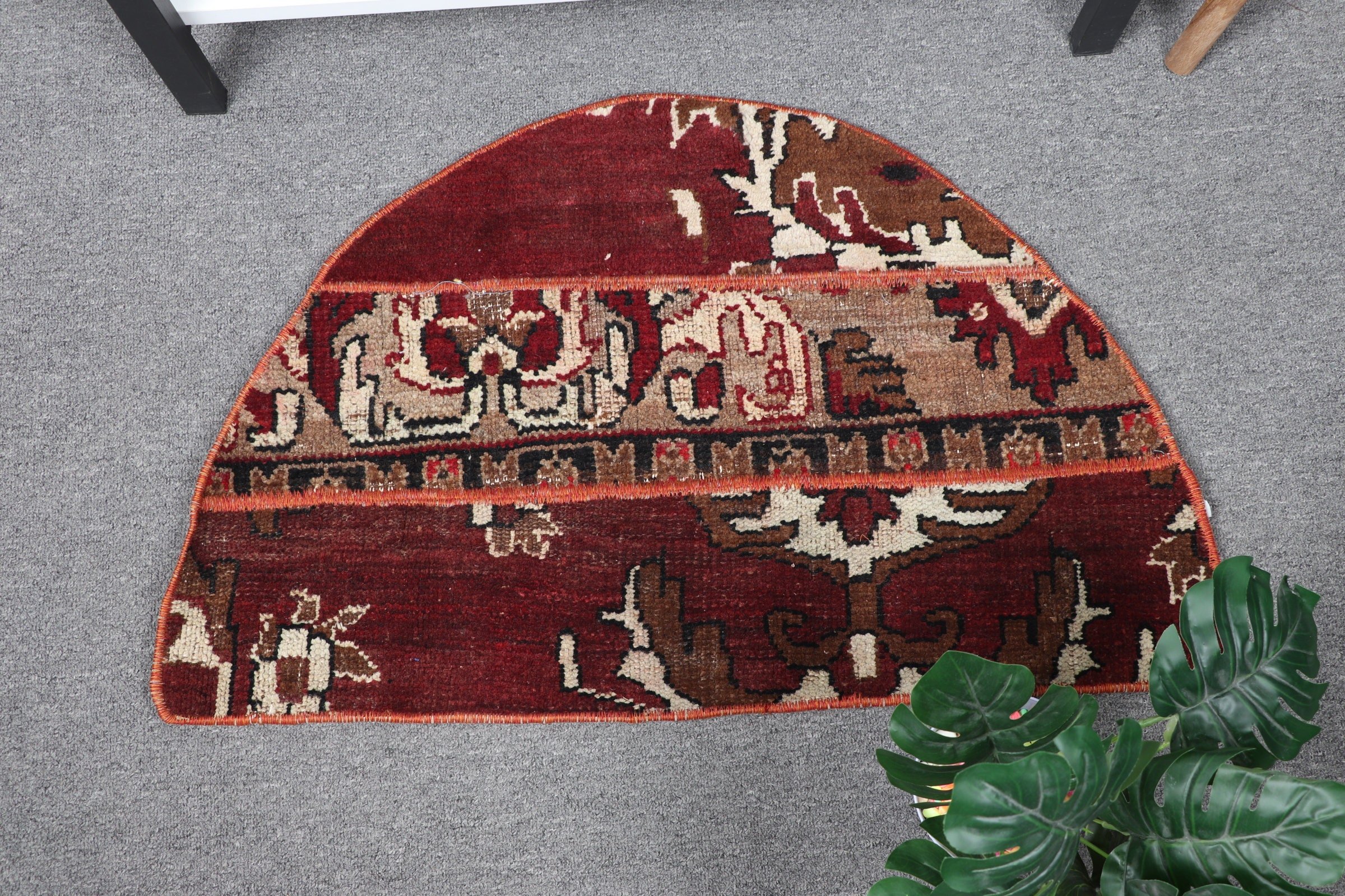 Duvara Asılı Halılar, Türk Halısı, Vintage Halı, Yatak Odası Halısı, Çocuk Halısı, Kırmızı 2.5x1.5 ft Küçük Halı, Oryantal Halı, El Yapımı Halı