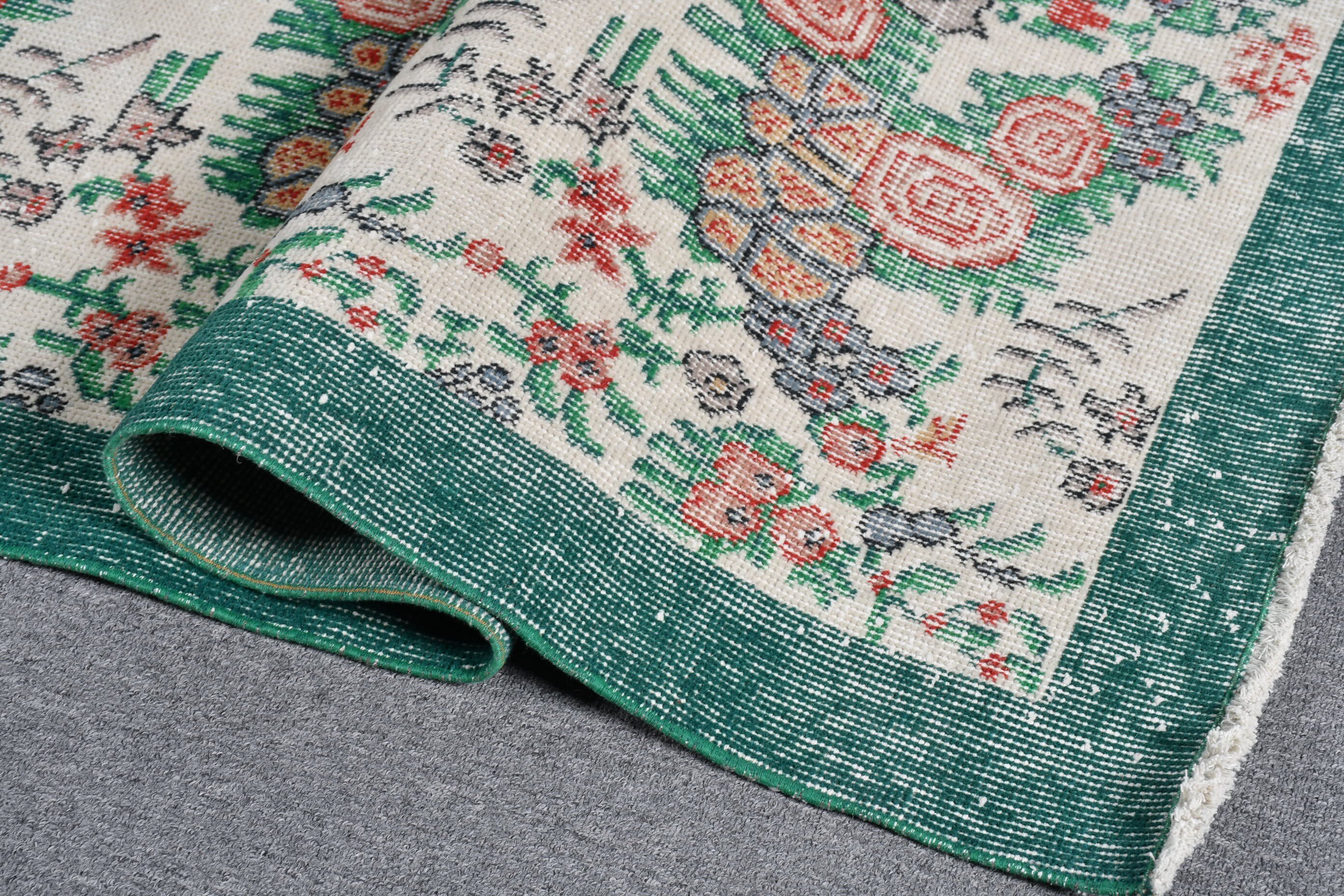 Kitchen Rugs, Beige Anatolian Rug, Bedroom Rug, Turkish Rugs, Vintage Rug, Rugs for Dining Room, 3.8x6.8 ft Area Rug, Home Decor Rug