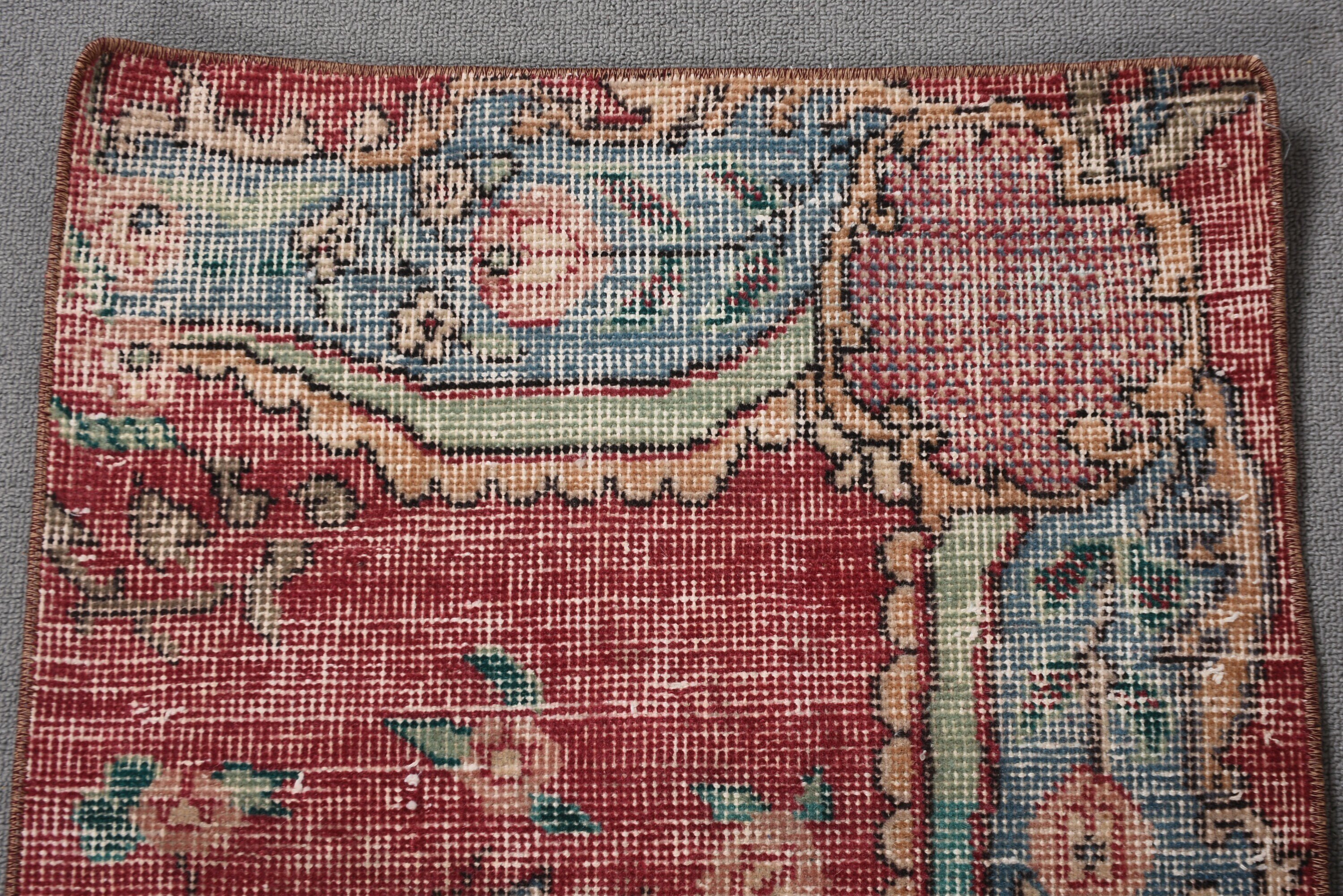 1.8x3.3 ft Small Rugs, Anatolian Rugs, Small Boho Rug, Turkish Rugs, Vintage Rugs, Home Decor Rug, Red Oriental Rug, Small Area Rug