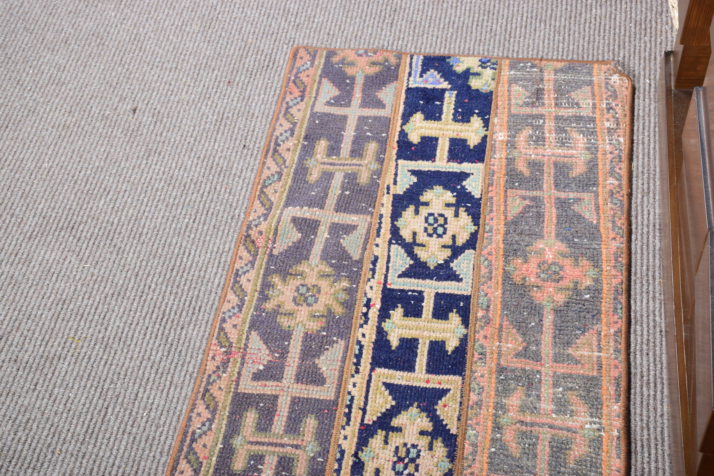 Turkish Rug, Door Mat Rug, Dorm Rugs, 1.8x3.8 ft Small Rugs, Brown Anatolian Rugs, Bedroom Rug, Antique Rugs, Home Decor Rug, Vintage Rug