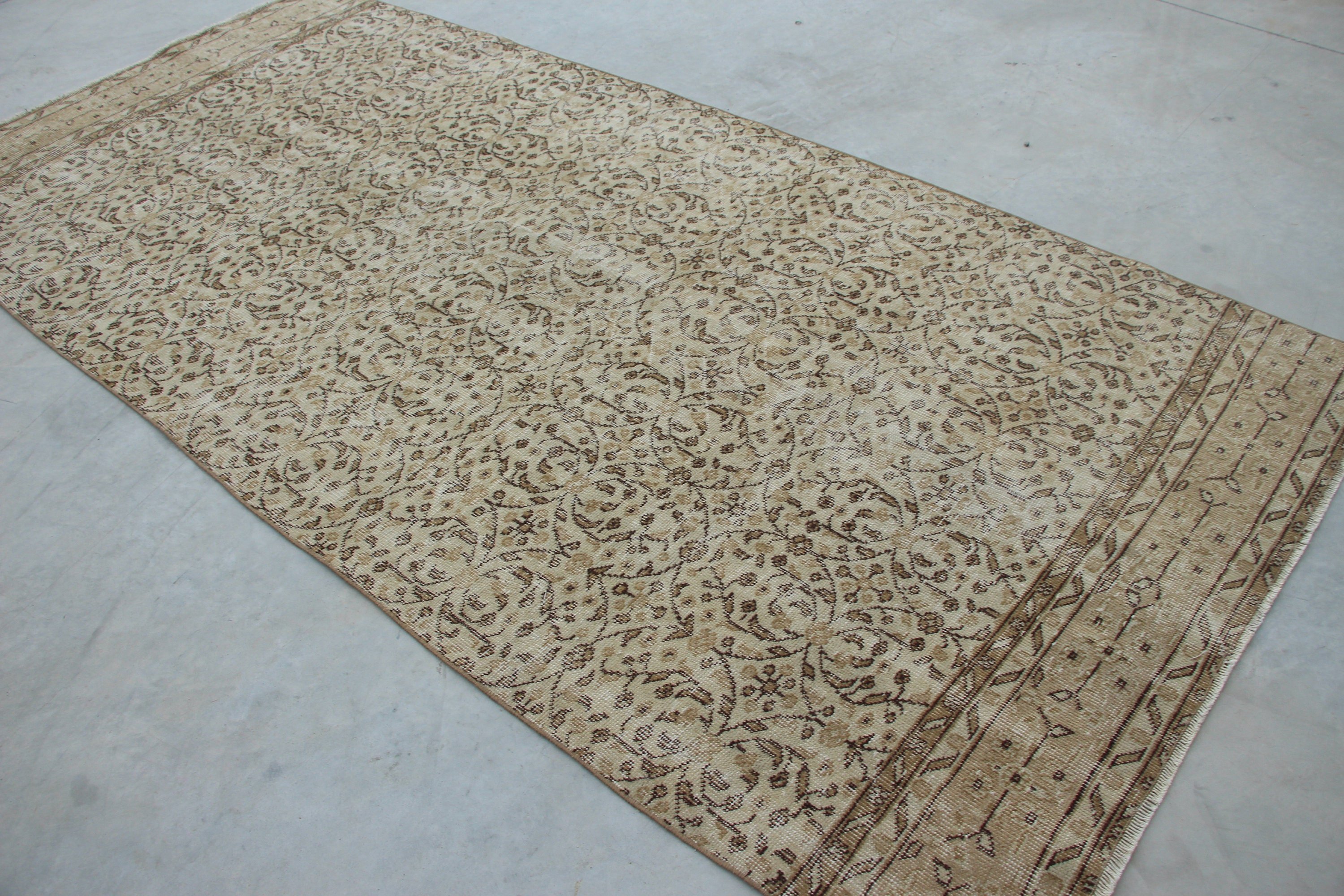 Cool Rug, Beige Bedroom Rug, Turkish Rug, Floor Rug, Living Room Rug, Art Rug, 4.7x9.8 ft Large Rug, Vintage Rugs, Rugs for Dining Room