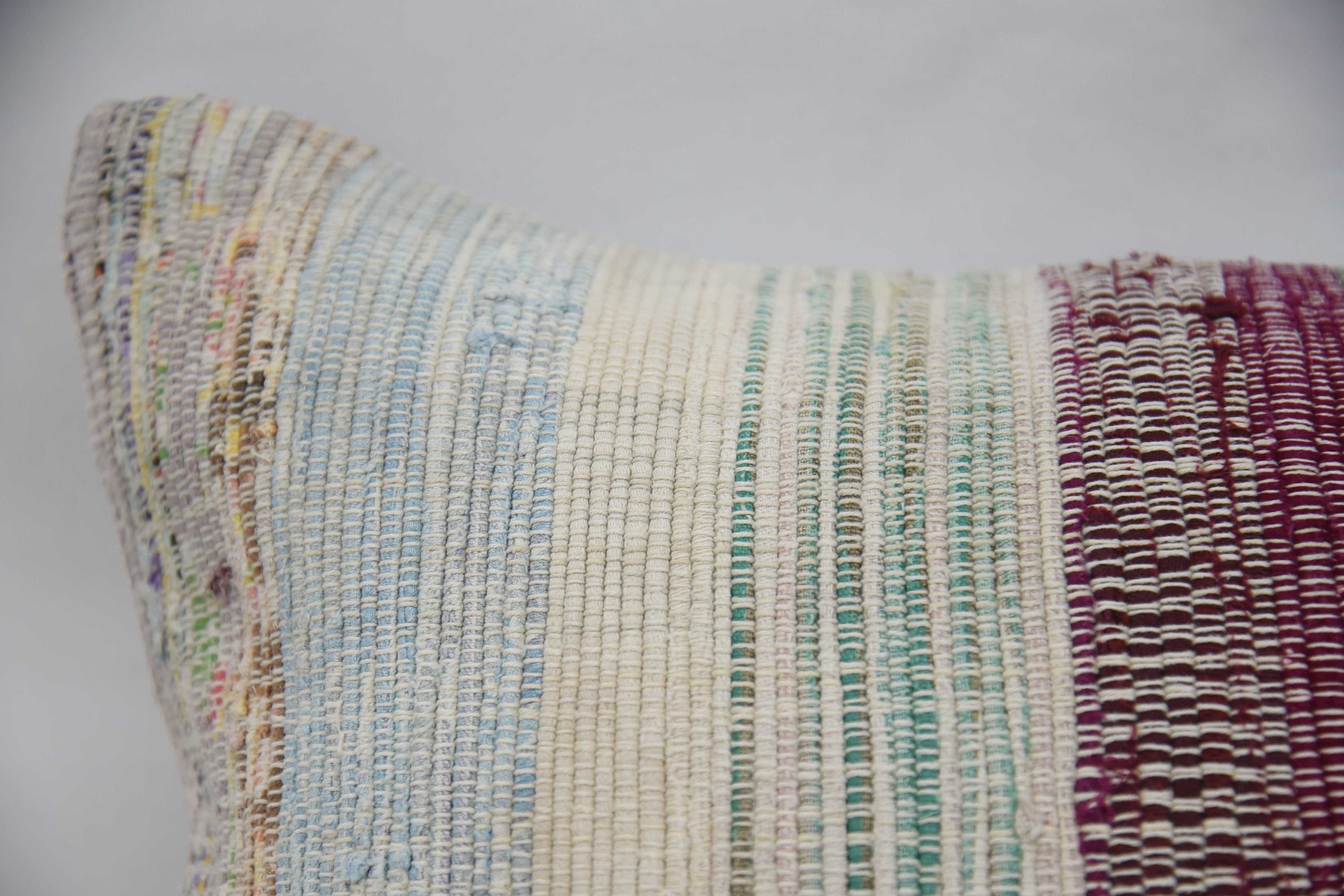 Throw Kilim Pillow, Turkish Pillow, Handmade Kilim Cushion, Ottoman Pillow, Turkish Rugs Cushion Cover, 16"x24" Blue Pillow Cover