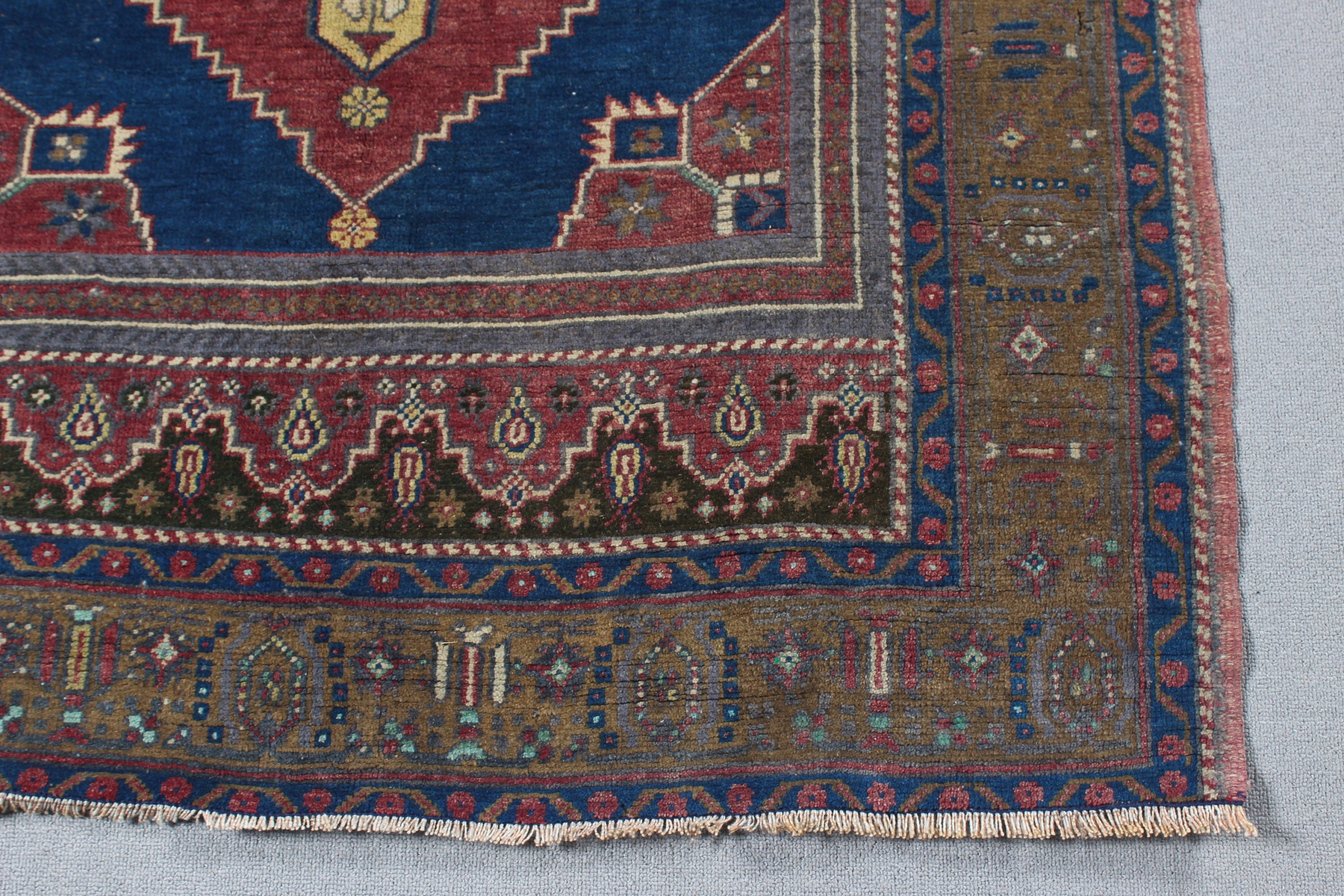 Boho Accent Halılar, 3,8x6,2 ft Accent Halılar, Türk Halısı, Türkiye Halısı, El Dokuma Halı, Düz Dokuma Halılar, Kırmızı Oryantal Halı, Giriş Halıları, Vintage Halı