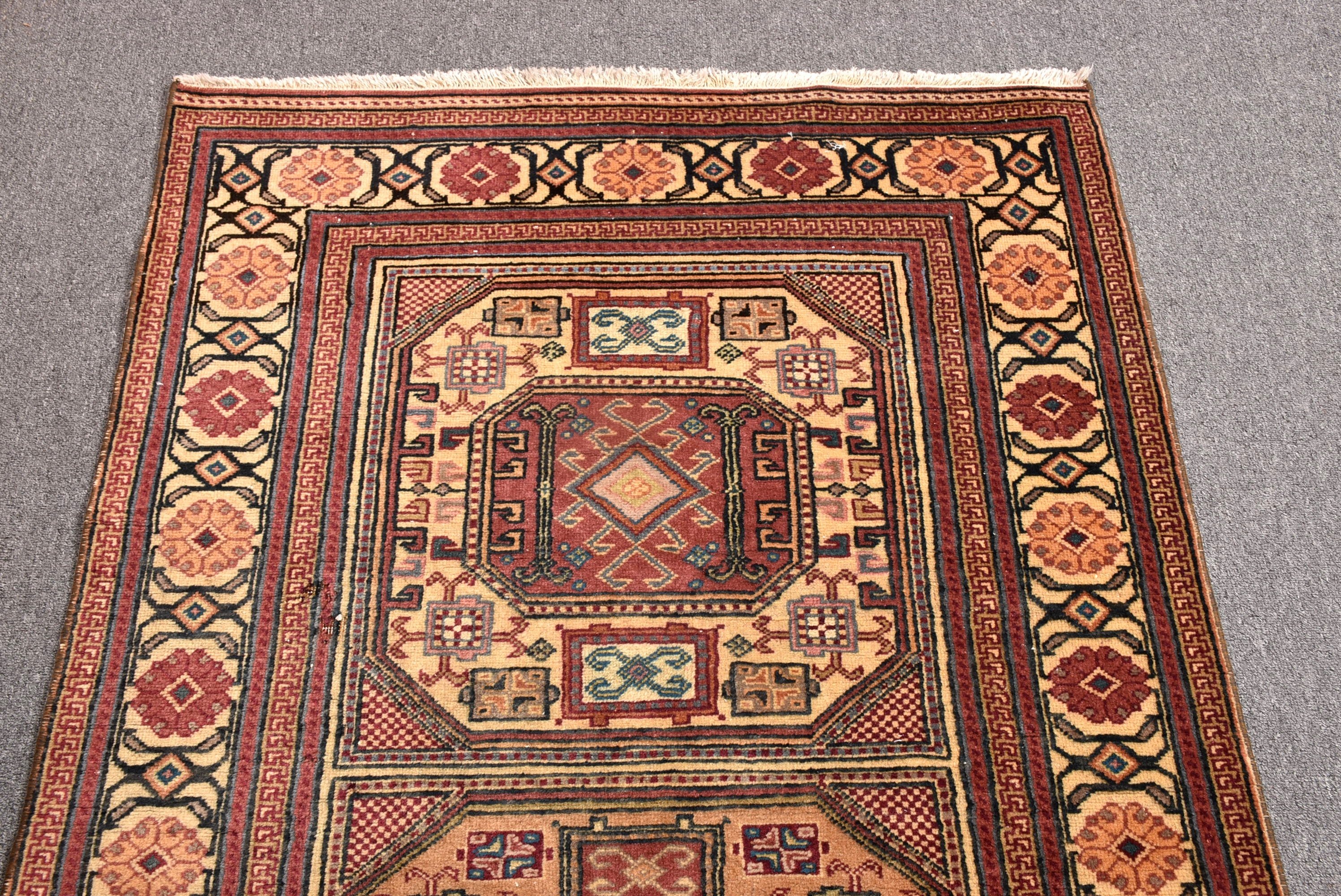 Dekoratif Halılar, 3.1x6.5 ft Vurgulu Halılar, Mor Lüks Halılar, Vintage Vurgulu Halılar, Nötr Halı, Yün Halı, Boho Halı, Türk Halısı, Vintage Halı