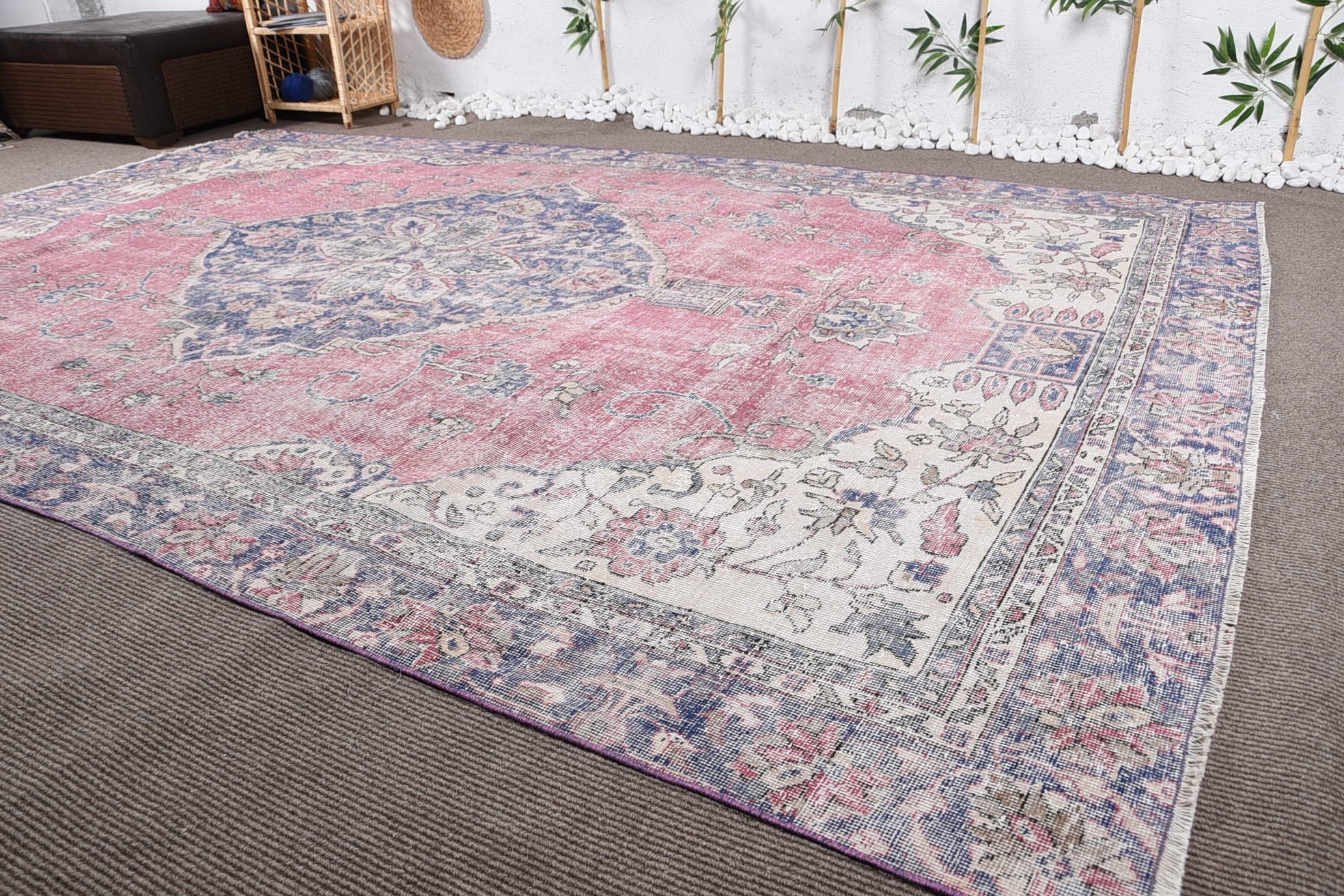 Fas Halıları, Yemek Odası Halısı, Ev Dekorasyonu Halısı, Türk Halısı, 7.4x11.8 ft Büyük Boy Halılar, Vintage Halı, Yemek Odası Halıları, Oturma Odası Halısı