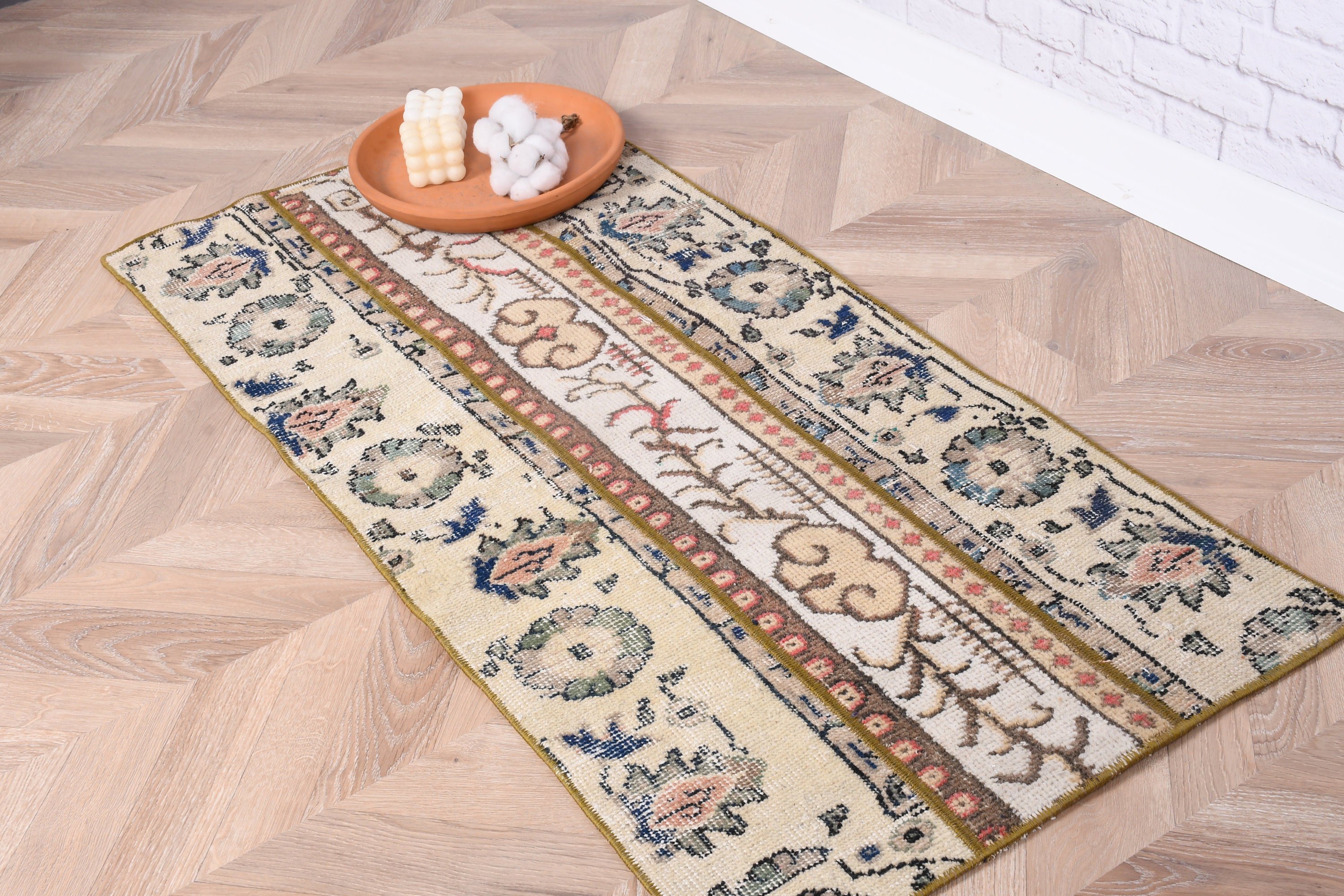 Cool Rugs, Turkish Rug, Beige Anatolian Rugs, Kitchen Rugs, Nursery Rug, Bath Rugs, Rugs for Bath, Vintage Rugs, 1.8x3.9 ft Small Rug