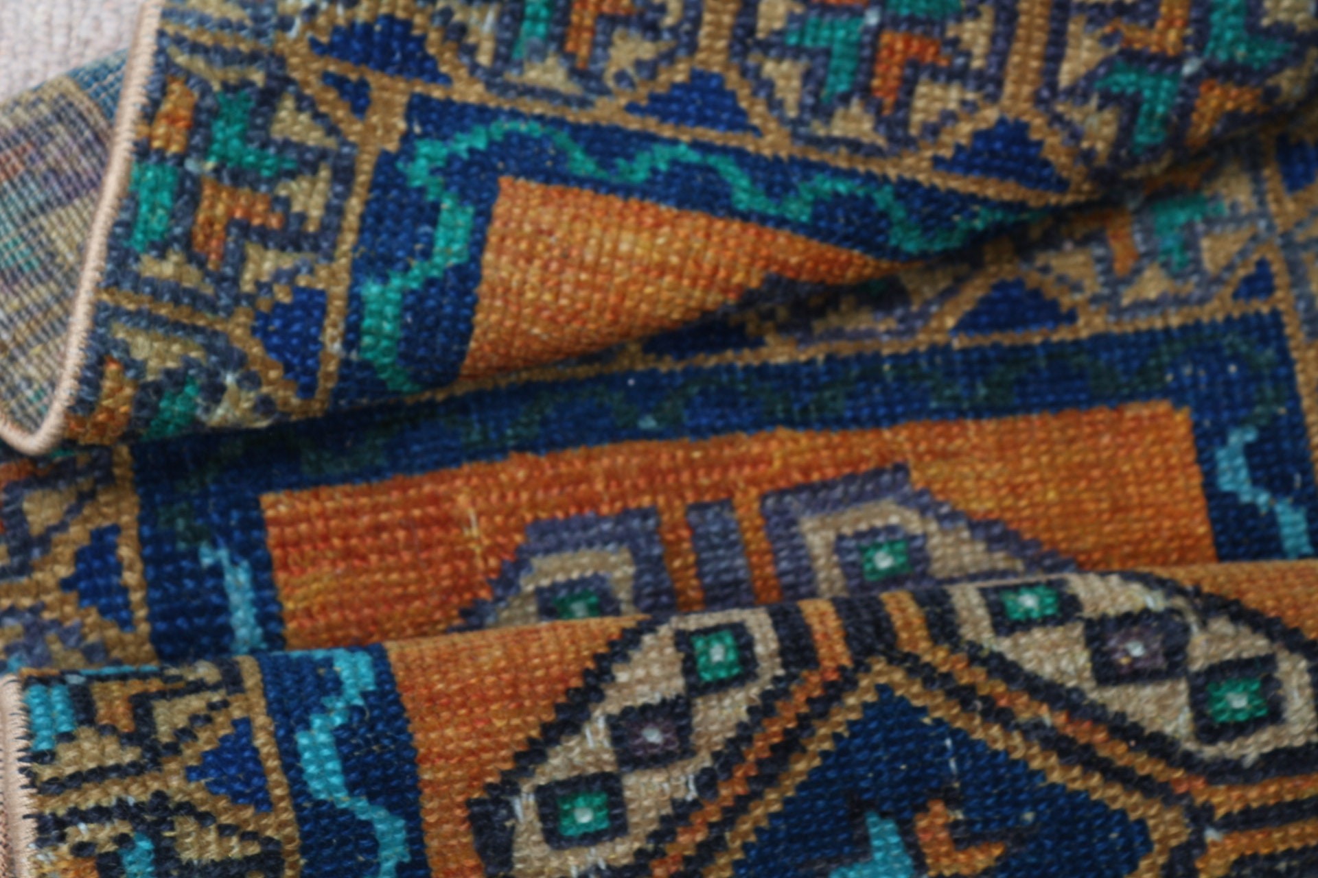Bedroom Rugs, Floor Rug, Turkish Rugs, Vintage Rugs, Car Mat Rugs, 1.3x2.8 ft Small Rug, Orange Cool Rugs, Decorative Rugs, Anatolian Rugs