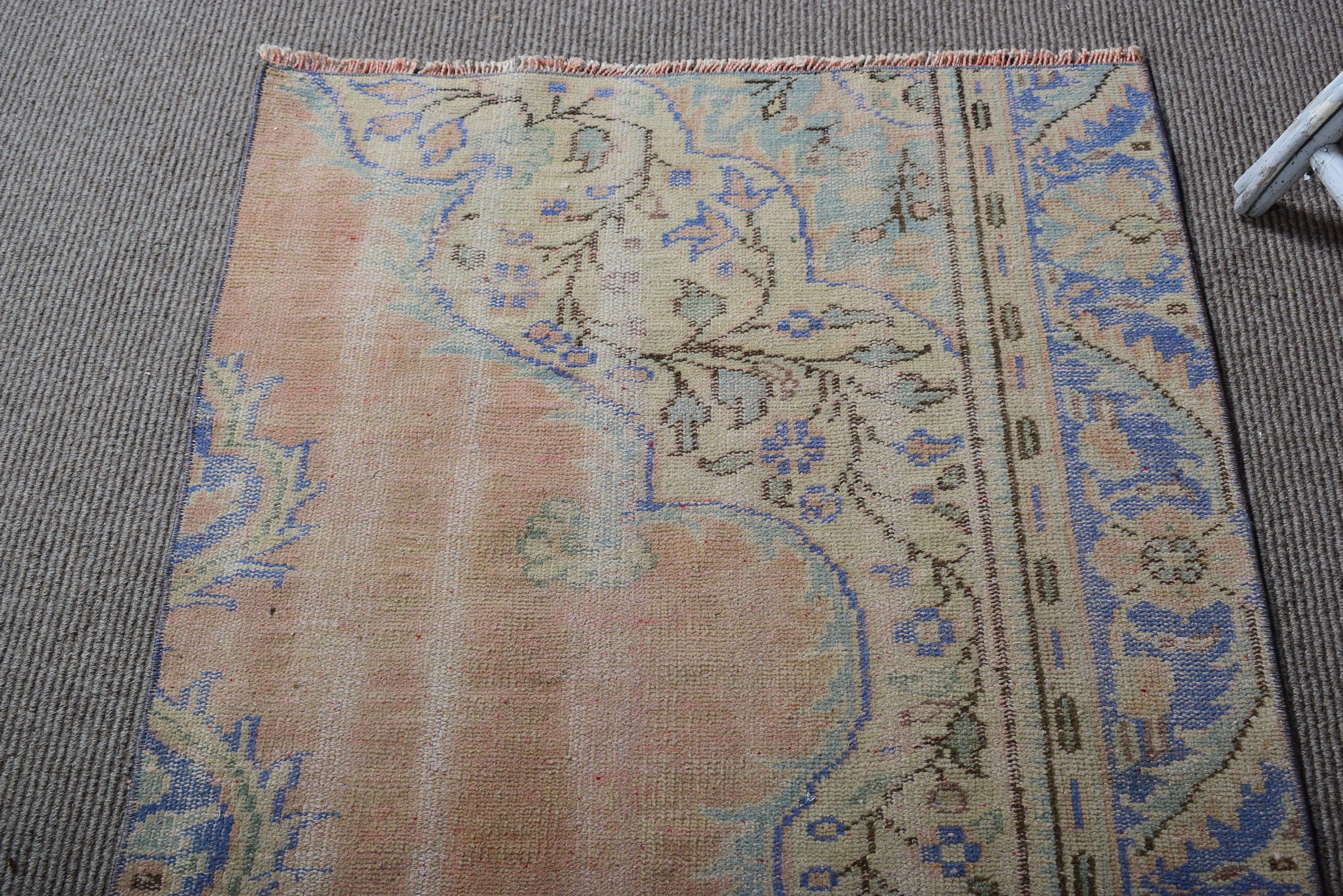 Oushak Halı, Koridor Halıları, Modern Halı, Vintage Halı, 2.9x8.3 ft Runner Halı, Turuncu Modern Halı, Vintage Runner Halıları, Türk Halıları, Yer Halıları