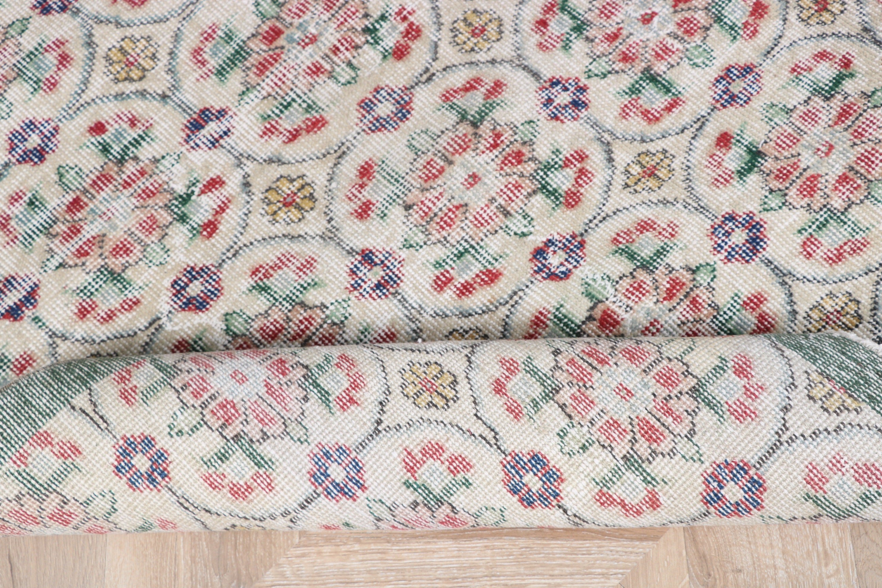 Boho Halılar, Oryantal Halılar, Bej Nötr Halılar, Mutfak Halıları, Vintage Halılar, Oushak Halılar, 3,5x6,3 ft Accent Halı, Türk Halıları, Yatak Odası Halıları