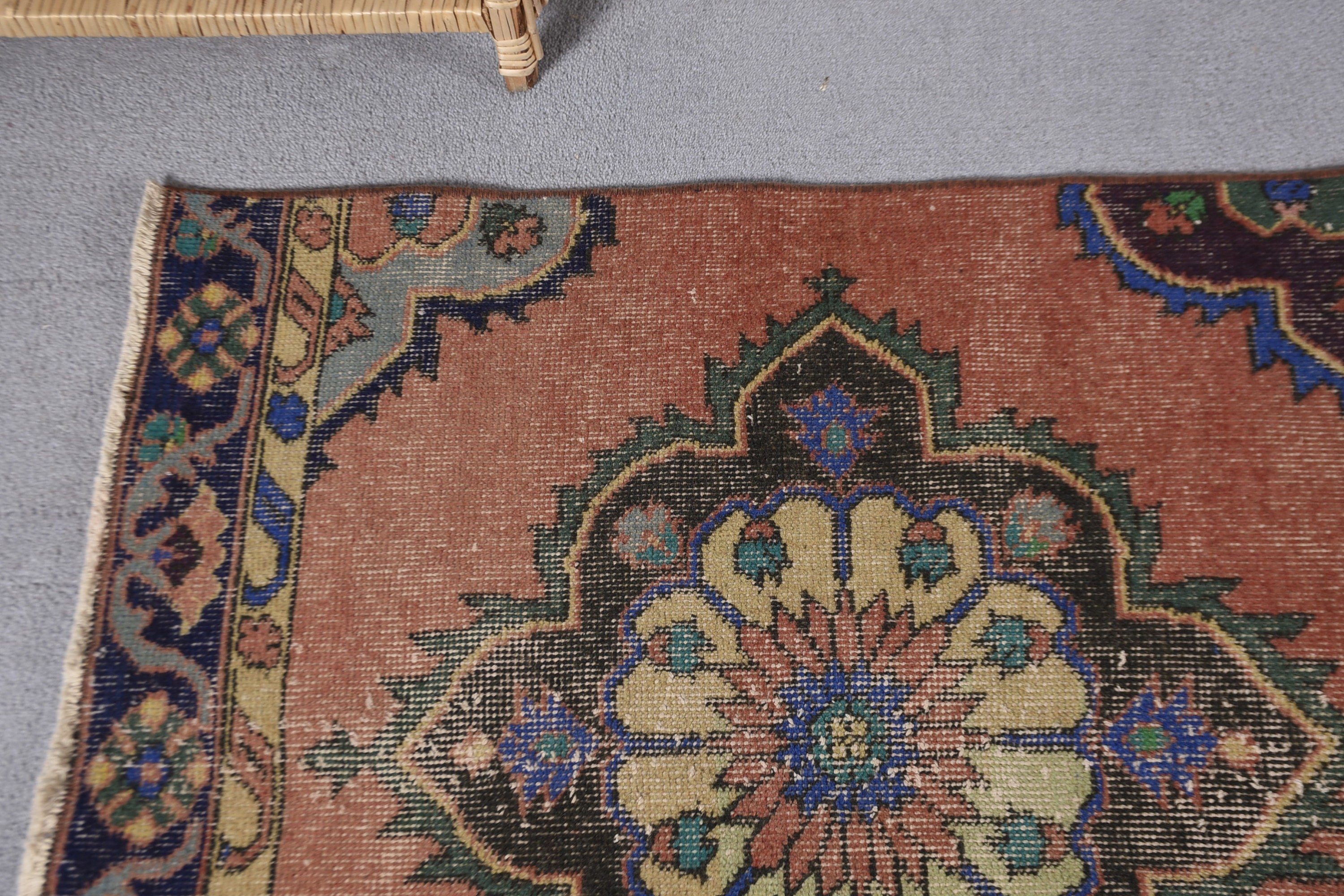 Uzun Yolluk Halısı, Türk Halısı, Mutfak Halısı, Ev Dekorasyonu Halısı, Yün Halısı, Vintage Halı, 2.7x12.2 ft Runner Halısı, Kırmızı Ev Dekorasyonu Halısı, Aztek Halısı