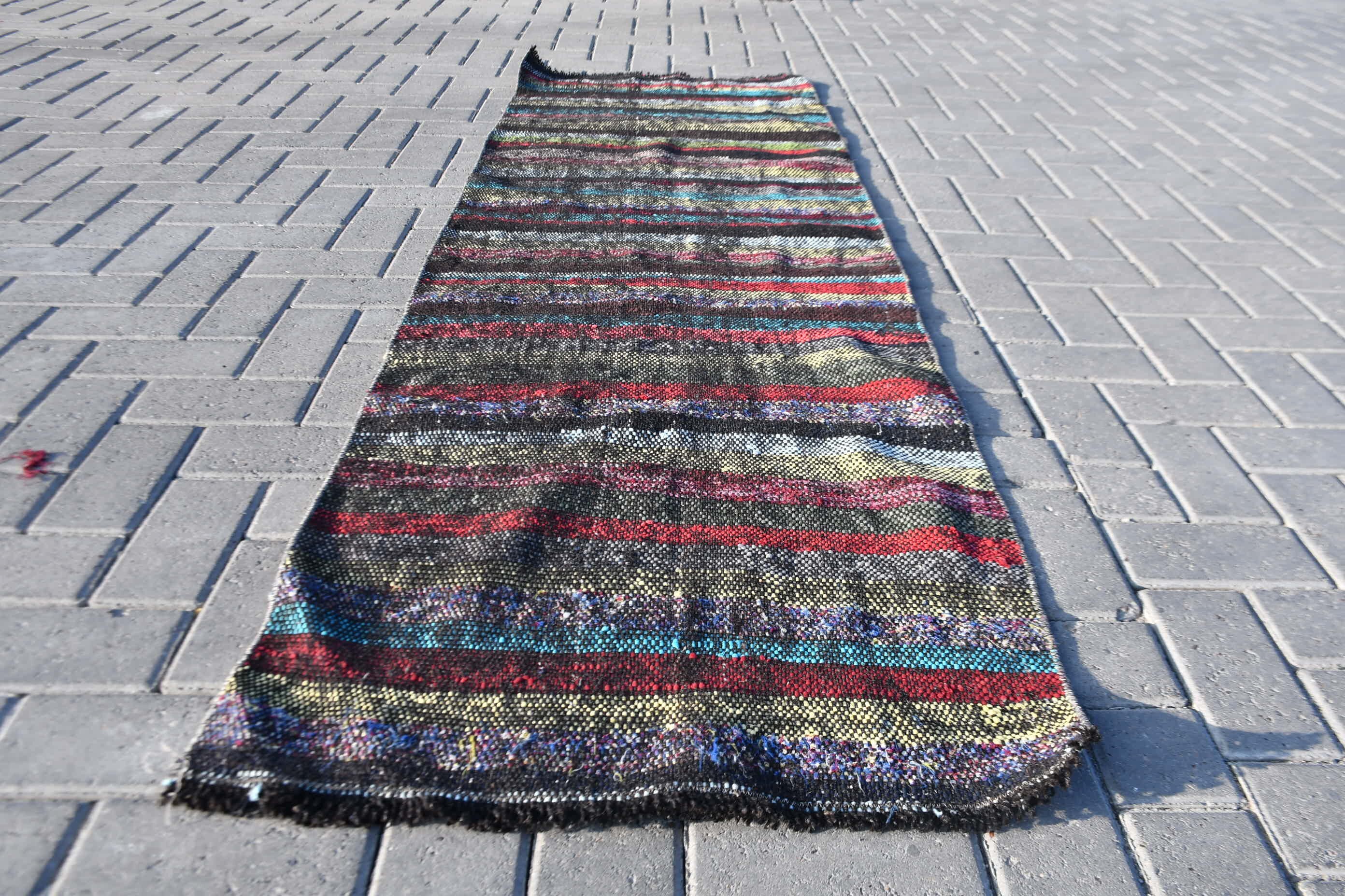 Green Anatolian Rug, 2.2x7.1 ft Runner Rug, Turkish Rug, Kilim, Stair Rugs, Corridor Rugs, Retro Rug, Vintage Rug, Home Decor Rug, Cool Rug