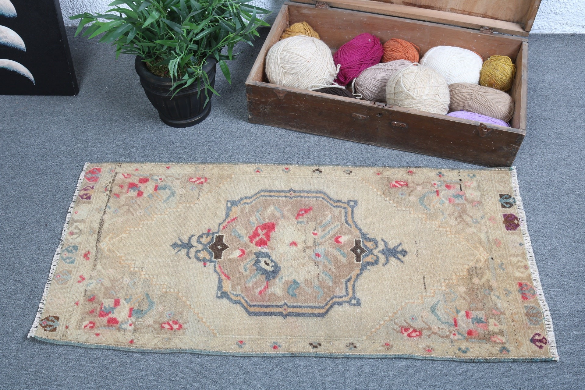 Beige Kitchen Rug, Outdoor Rug, Cool Rug, 1.8x3.7 ft Small Rugs, Turkish Rugs, Vintage Rug, Bathroom Rug, Modern Rugs, Small Vintage Rug