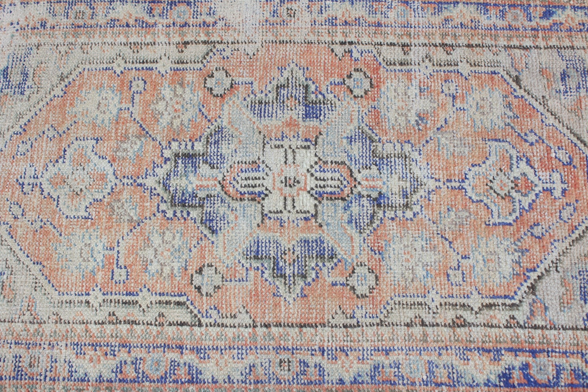 Banyo Halısı, Turuncu Soğuk Halı, Vintage Halı, 2,4x4,1 ft Küçük Halılar, Yün Halılar, Araba Paspas Halısı, Mutfak Halısı, Türk Halıları, Banyo Halıları