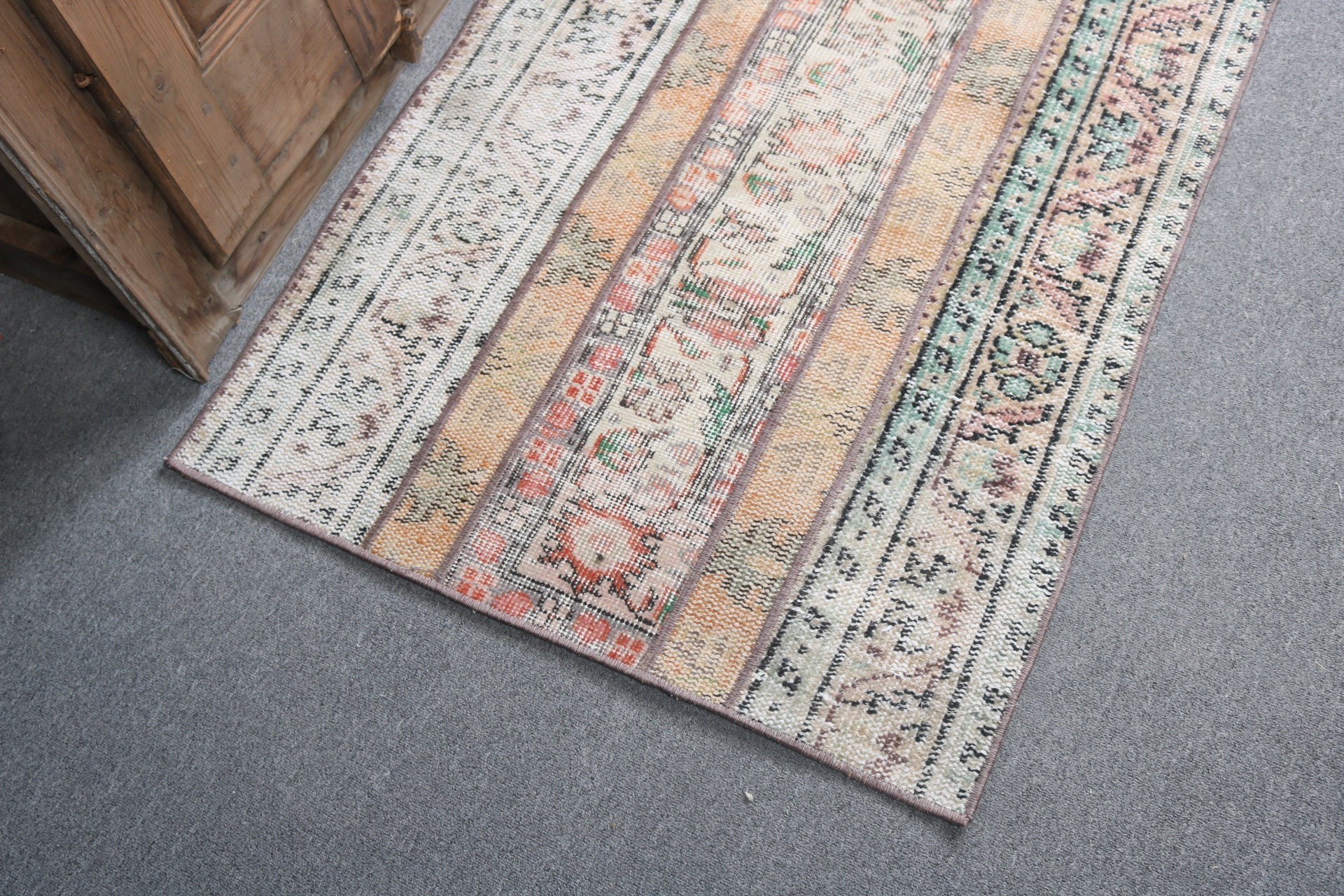 Rugs for Small Area, 2.7x3.2 ft Small Rug, Turkish Rug, Beige Luxury Rug, Entry Rugs, Antique Rugs, Vintage Rugs, Bedroom Rug, Cool Rug