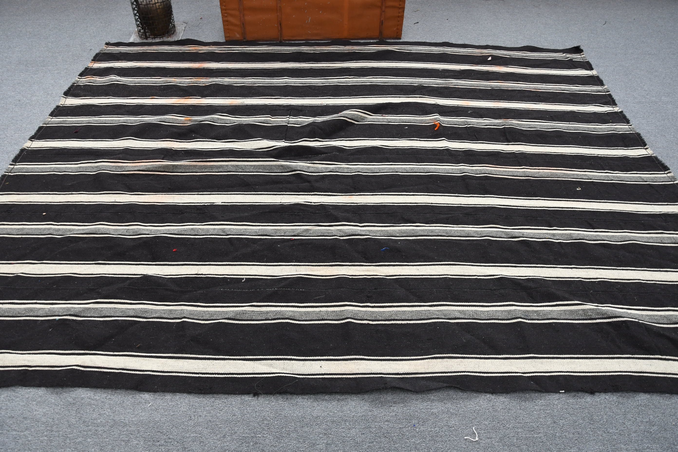 Living Room Rug, Vintage Rug, Turkish Rug, Rugs for Bedroom, Moroccan Rug, Floor Rug, Bedroom Rug, 6.9x8.8 ft Large Rug, Art Rug, Kilim
