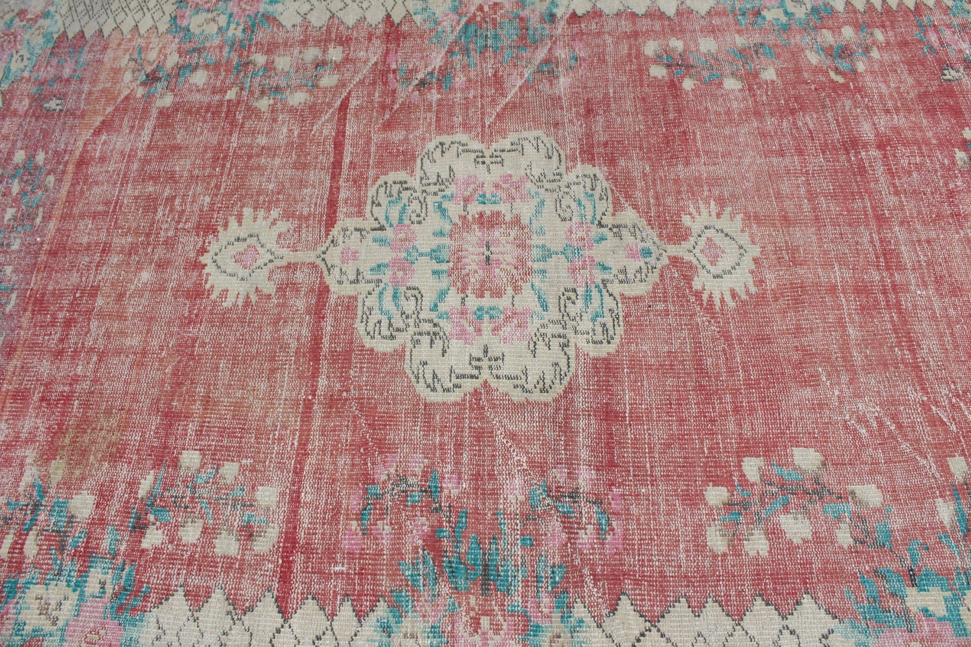 Oturma Odası Halıları, Fas Halısı, Vintage Halılar, 5.7x8.7 ft Büyük Halı, Türk Halısı, Yemek Odası Halısı, Ev Dekorasyonu Halıları, Kırmızı Anadolu Halıları