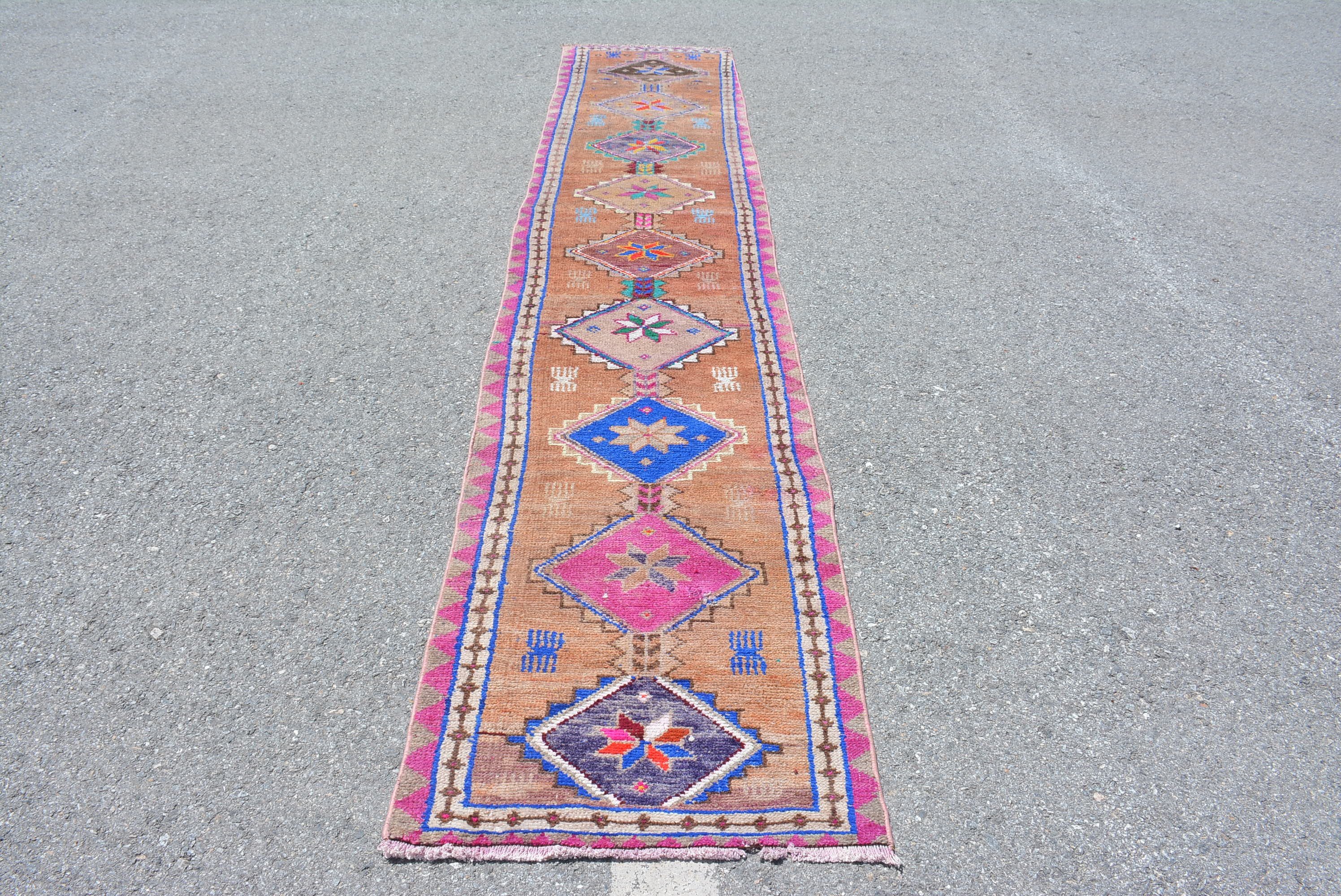 Anadolu Halısı, Koşucu Halıları, Antik Halı, Türk Halısı, 3.1x12.5 ft Koşucu Halısı, Yurt Halısı, Koridor Halısı, Vintage Halılar, Koridor Halısı