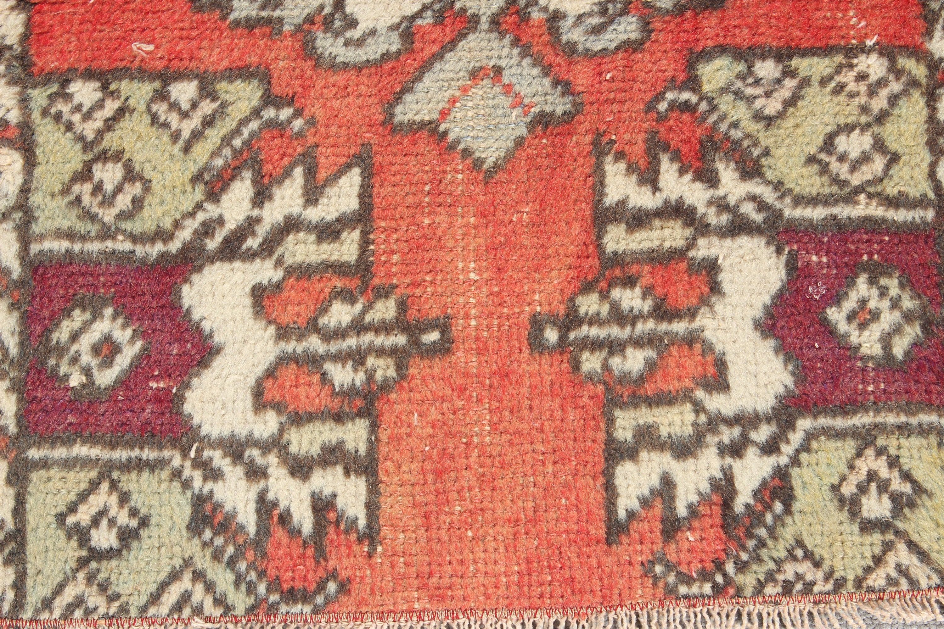 Wool Rug, Home Decor Rugs, Door Mat Rug, Vintage Rugs, Turkish Rugs, Small Boho Rugs, Modern Rugs, Red Anatolian Rugs, 1.5x2.5 ft Small Rug