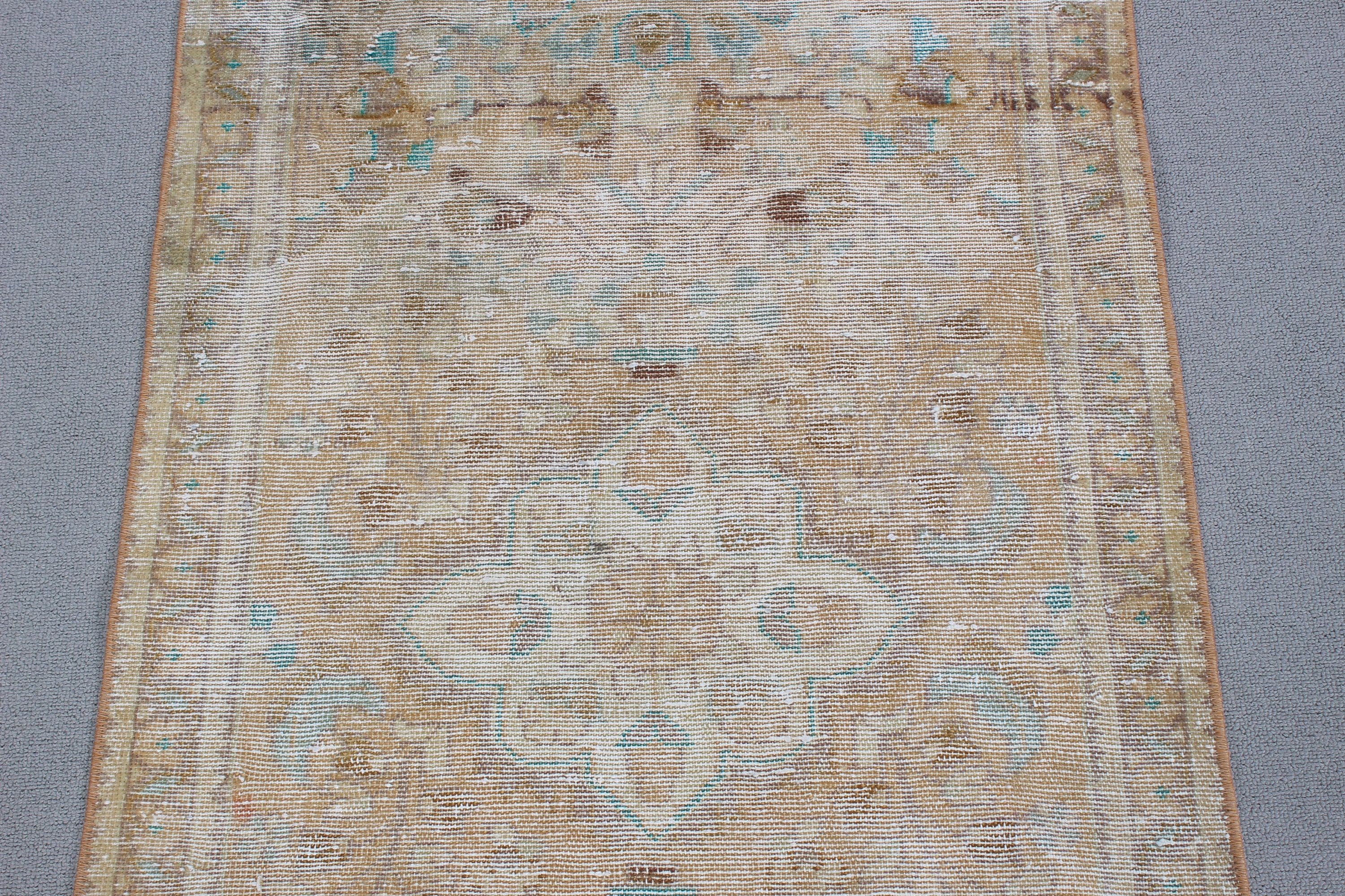 Küçük Boho Halıları, Paspas Halıları, Dış Mekan Halıları, Lüks Halı, Vintage Halı, Türk Halısı, Yatak Odası Halıları, Bej 2.2x3.9 ft Küçük Halı