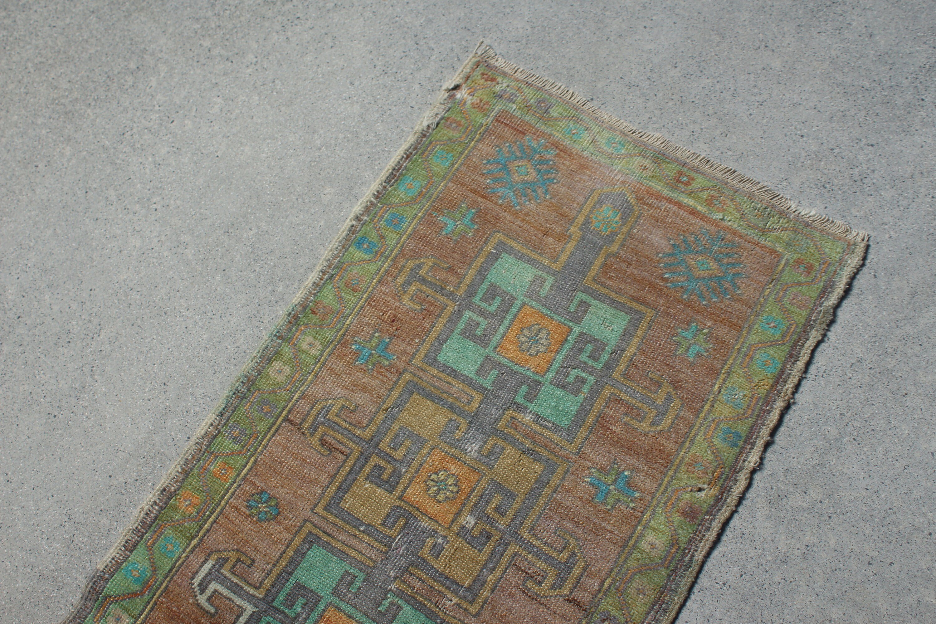 Turkish Rug, Brown Cool Rug, Bathroom Rugs, Vintage Rugs, Car Mat Rug, Bedroom Rug, Antique Rug, Rugs for Door Mat, 1.7x3.2 ft Small Rugs