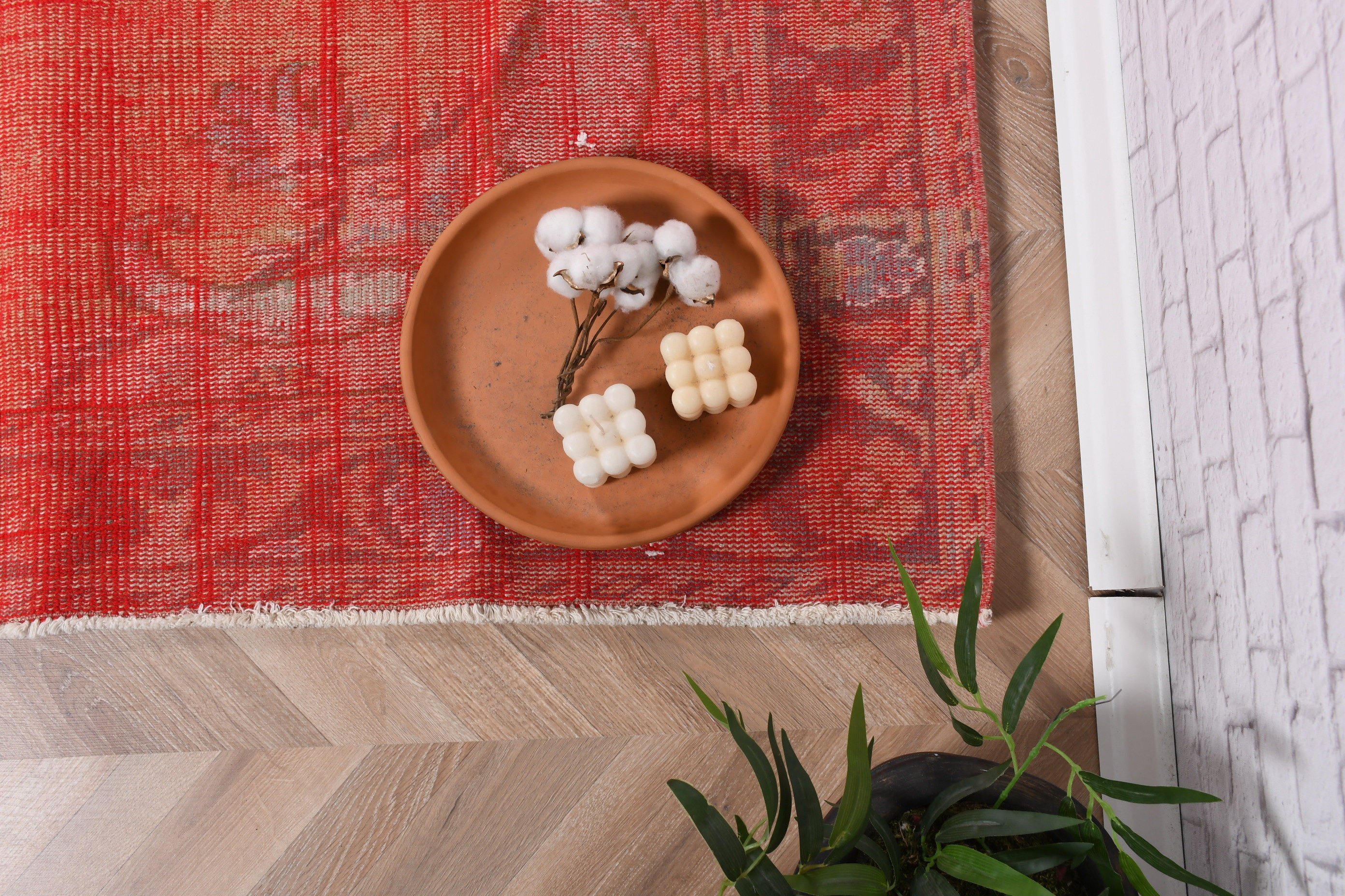 Red Floor Rug, Salon Rugs, Living Room Rug, Vintage Rug, Geometric Rugs, Turkish Rug, Rugs for Salon, Bedroom Rug, 5.5x9.1 ft Large Rugs