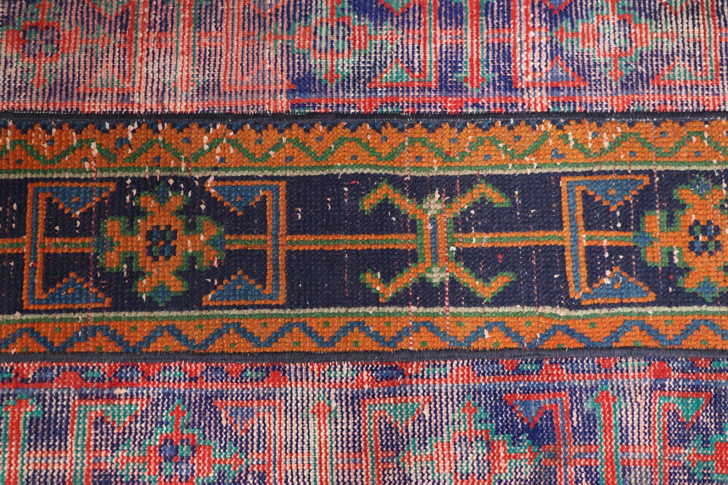 Vintage Halı, Araba Paspas Halısı, Antika Halı, Mutfak Halısı, Turuncu Oushak Halıları, El Dokuma Halısı, Türk Halısı, 1.8x3.4 ft Küçük Halılar