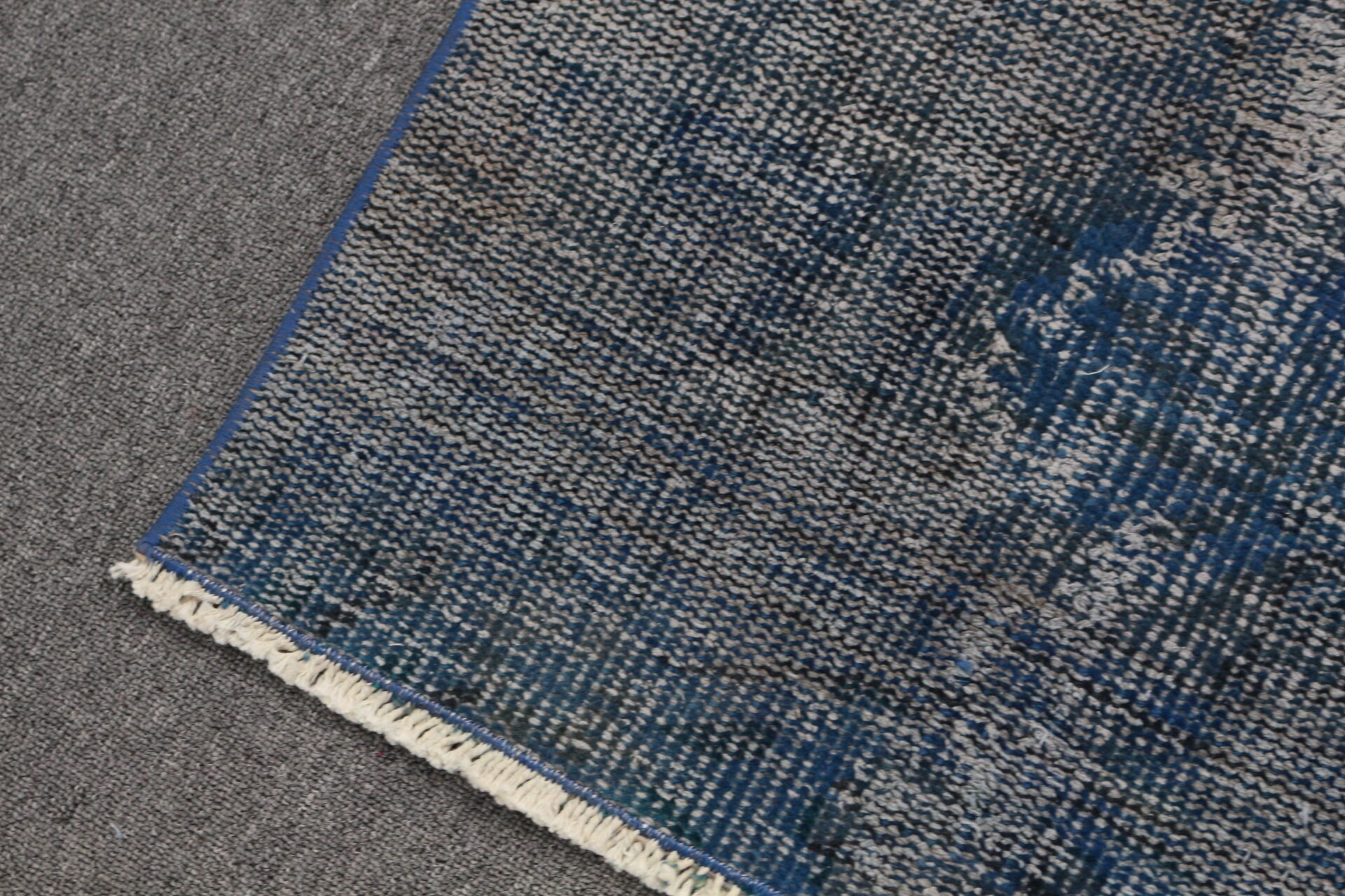 2.5x9.1 ft Runner Rug, Home Decor Rug, Blue Bedroom Rug, Oushak Rugs, Rugs for Runner, Vintage Rug, Stair Rugs, Turkish Rug, Kitchen Rugs