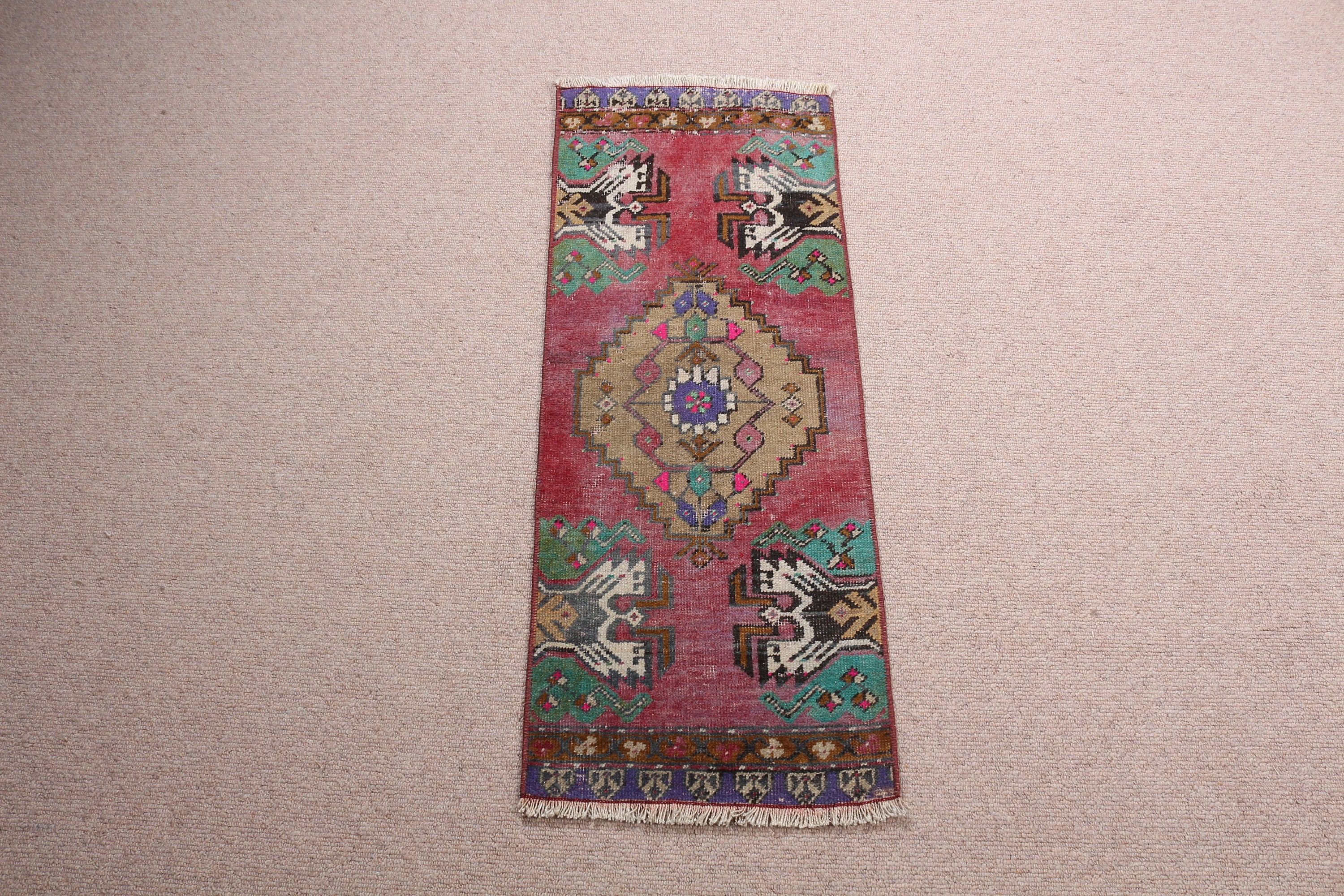 Banyo Halıları, Mutfak Halısı, Vintage Halı, Duvara Asılı Halılar, Mor Yatak Odası Halısı, 1.2x3 ft Küçük Halılar, Türk Halıları, Ev Dekorasyonu Halıları