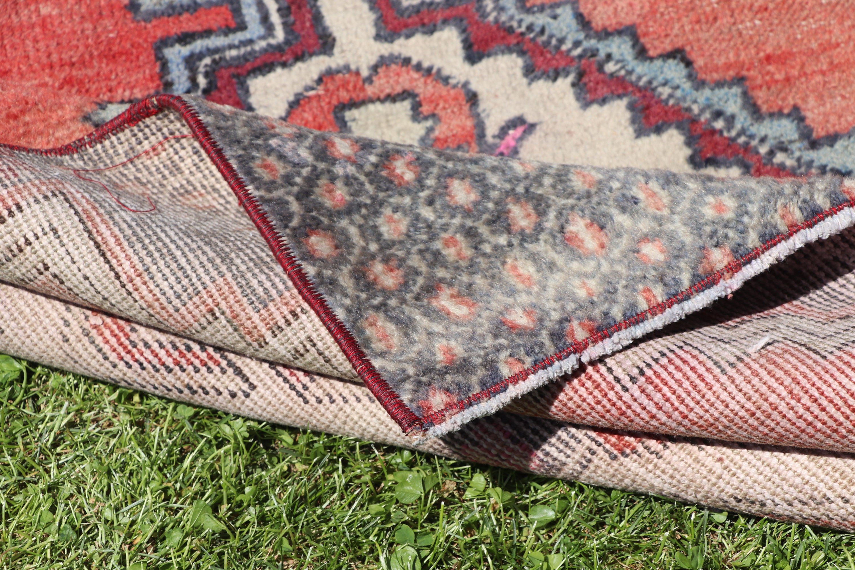 Vintage Accent Rug, Red Bedroom Rugs, Geometric Rug, Antique Rug, Rugs for Bedroom, Turkish Rugs, Vintage Rug, 3.1x6 ft Accent Rug