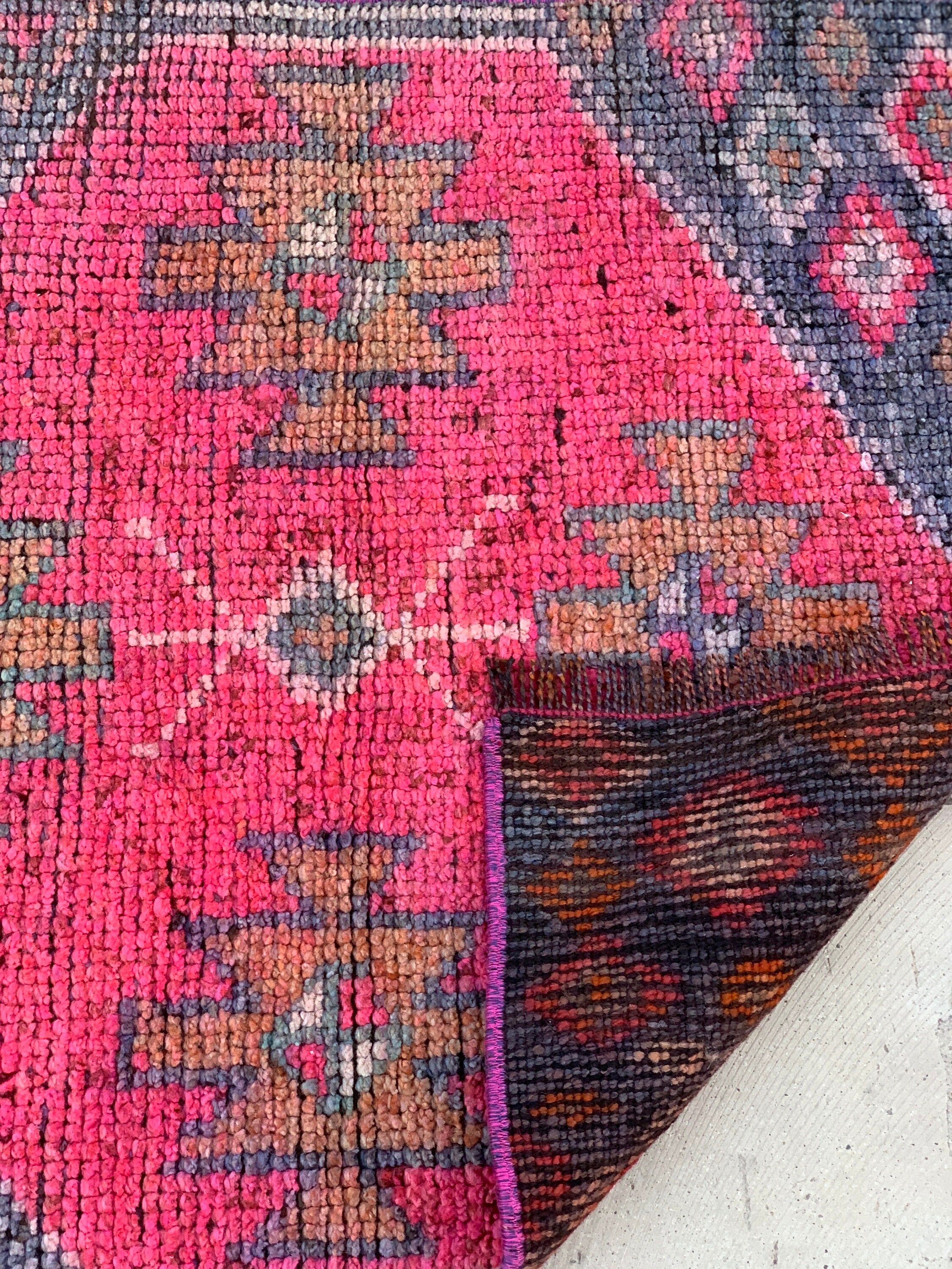 Oryantal Halı, Paspas Halısı, Türk Halısı, Vintage Halı, Pembe Oryantal Halılar, Giriş Halısı, Banyo Halıları, 2,3x2,7 ft Küçük Halılar, Antika Halı