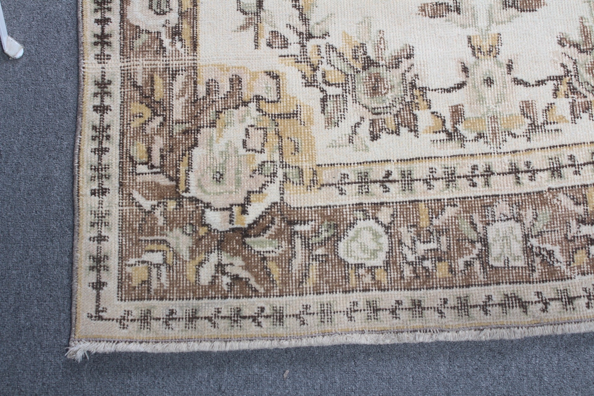 3.7x7.4 ft Area Rug, Nursery Rug, Bedroom Rug, Brown Antique Rugs, Indoor Rug, Turkish Rugs, Vintage Rug, Rugs for Floor