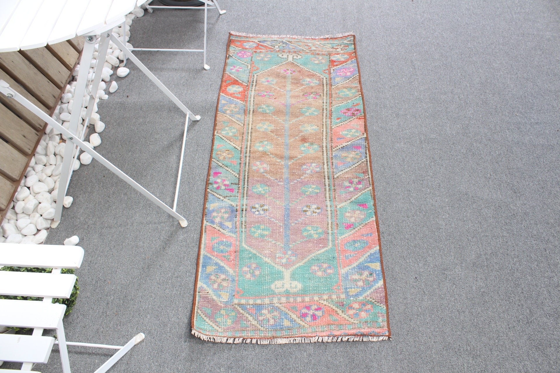 Türk Halıları, Duvara Asılı Halı, Yeşil Soğuk Halı, 1.8x4.3 ft Küçük Halı, Vintage Halı, Harika Halılar, Mutfak Halıları, Mutfak Halısı, Yer Halısı