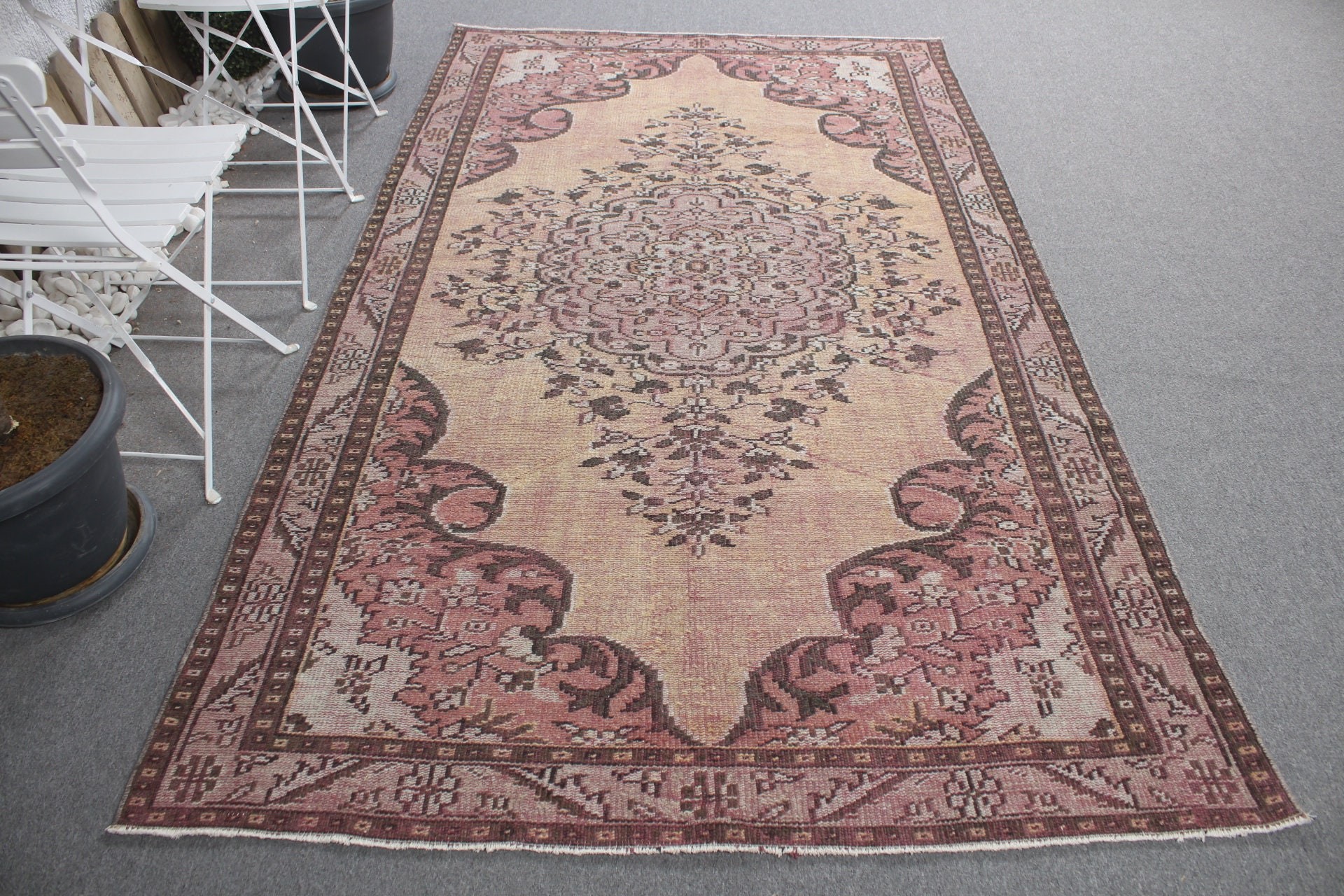 Yatak Odası Halısı, 5x8,6 ft Büyük Halılar, Yemek Odası Halısı, Boho Halısı, Türk Halısı, Anadolu Halıları, Mor Antika Halı, Salon Halıları, Vintage Halılar