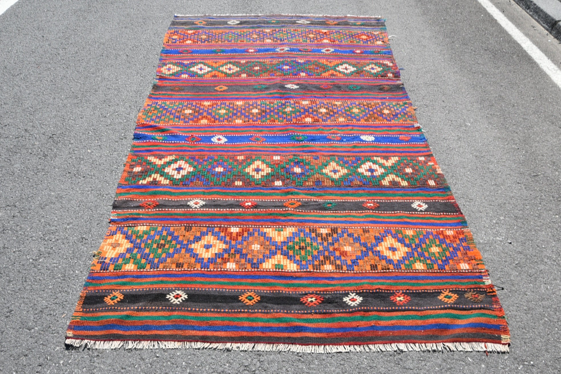 Oturma Odası Halıları, Yemek Odası Halısı, Vintage Halı, Mutfak Halısı, Oushak Halısı, Kilim, 4.6x10.1 ft Büyük Halılar, Yatak Odası Halısı, Türk Halısı