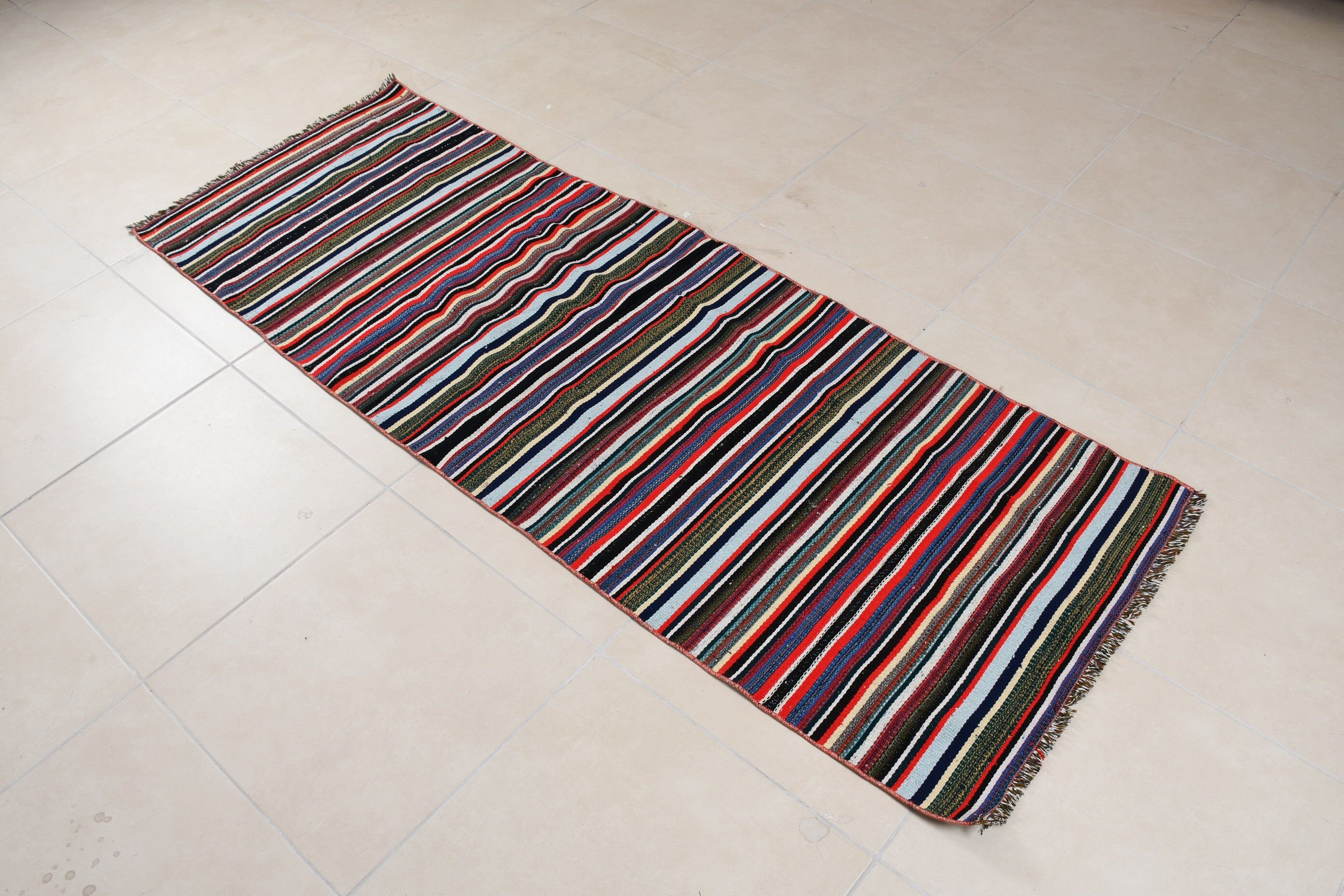 Cute Rugs, Kilim, Bedroom Rug, 2.6x7.1 ft Runner Rug, Blue Cool Rug, Kitchen Rug, Vintage Rugs, Turkish Rug, Hallway Rug, Rugs for Corridor