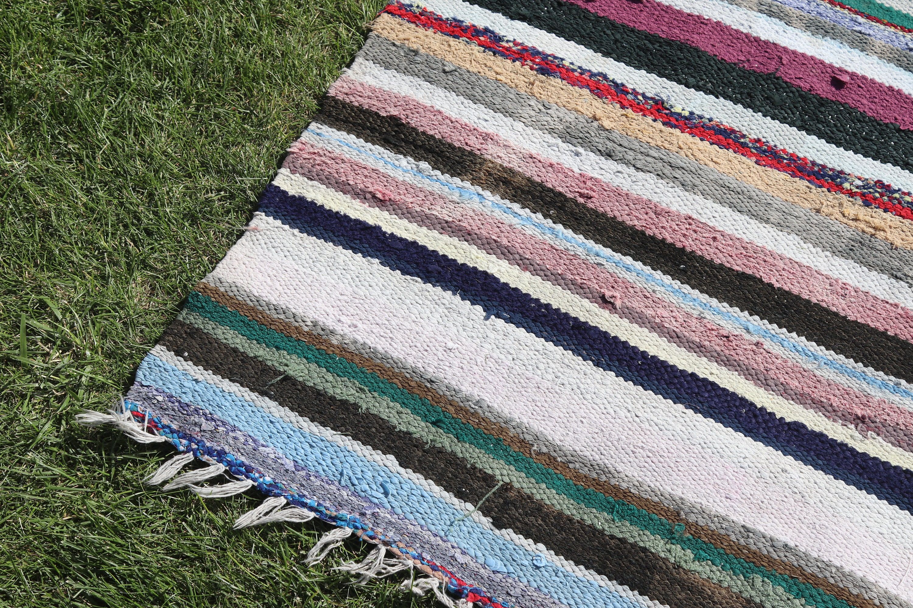 Stair Rug, Beni Ourain Runner Rug, Cool Rug, 2.8x8.1 ft Runner Rugs, Turkish Rugs, Kilim, Anatolian Rug, Vintage Rugs, Rainbow Wool Rugs