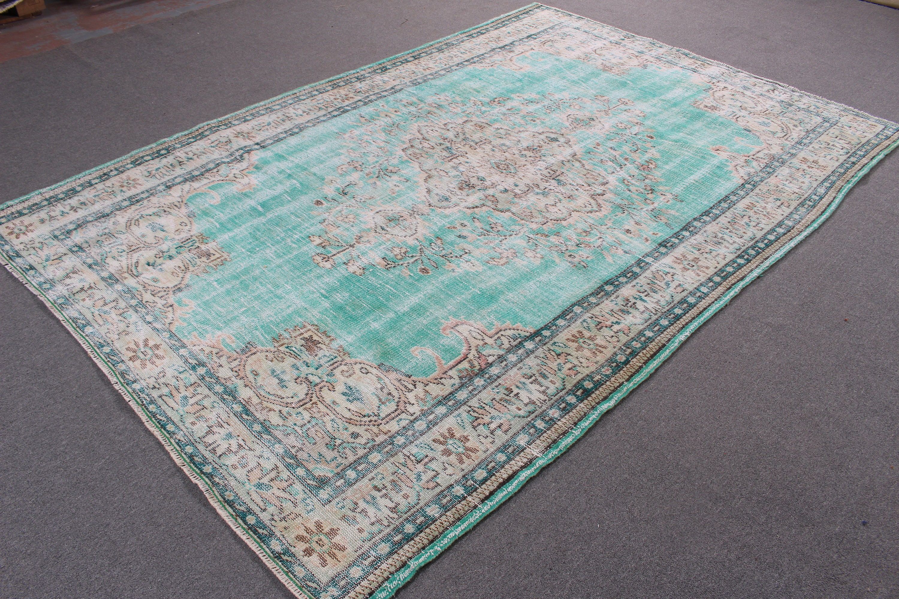 Türk Halısı, Büyük Boho Halıları, Vintage Halılar, Yatak Odası Halıları, 6,3x9,5 ft Büyük Halı, Bej Boho Halısı, Aztek Halıları, Düz Dokuma Halılar, Ev Dekorasyonu Halıları