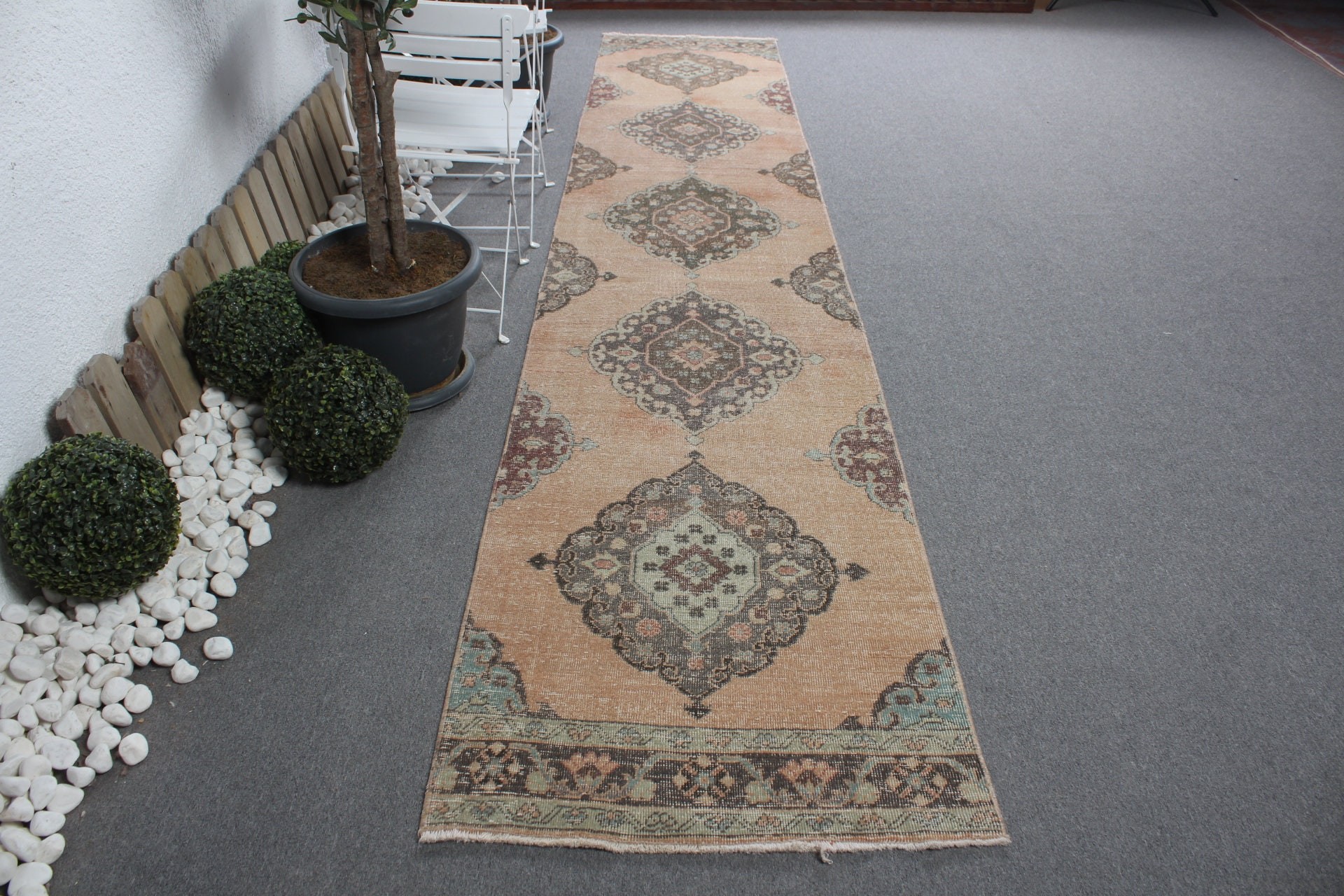 Vintage Halılar, Fas Halısı, Türk Halıları, Yer Halıları, Koridor Halısı, Pembe Soğuk Halı, 2,7x13,4 ft Runner Halıları, Ev Dekorasyonu Halıları, Koridor Halıları