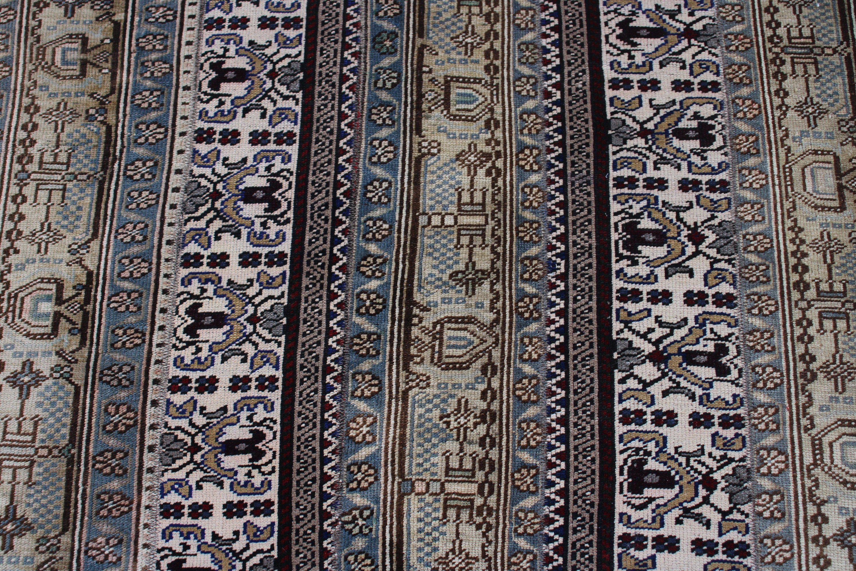 2.8x8.6 ft Runner Halı, Geometrik Halı, Vintage Halılar, Kahverengi Anadolu Halısı, Antika Halı, Mutfak Halısı, Türk Halıları, Vintage Runner Halısı