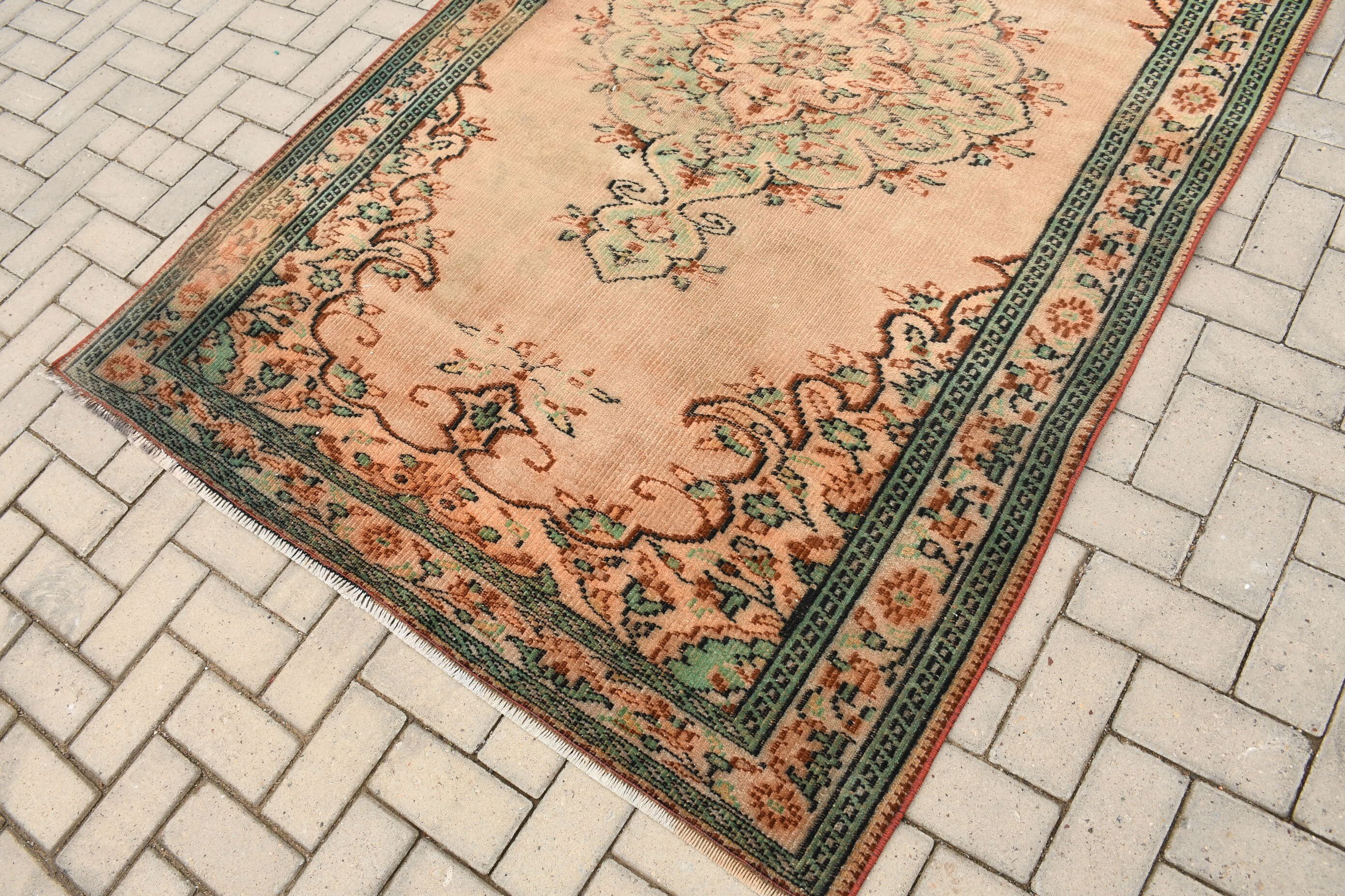 Türk Halısı, Vintage Halı, Bohem Halılar, Havalı Halılar, Salon Halıları, 5.1x8 ft Büyük Halılar, Oturma Odası Halıları, Yatak Odası Halısı, Bej Yün Halı