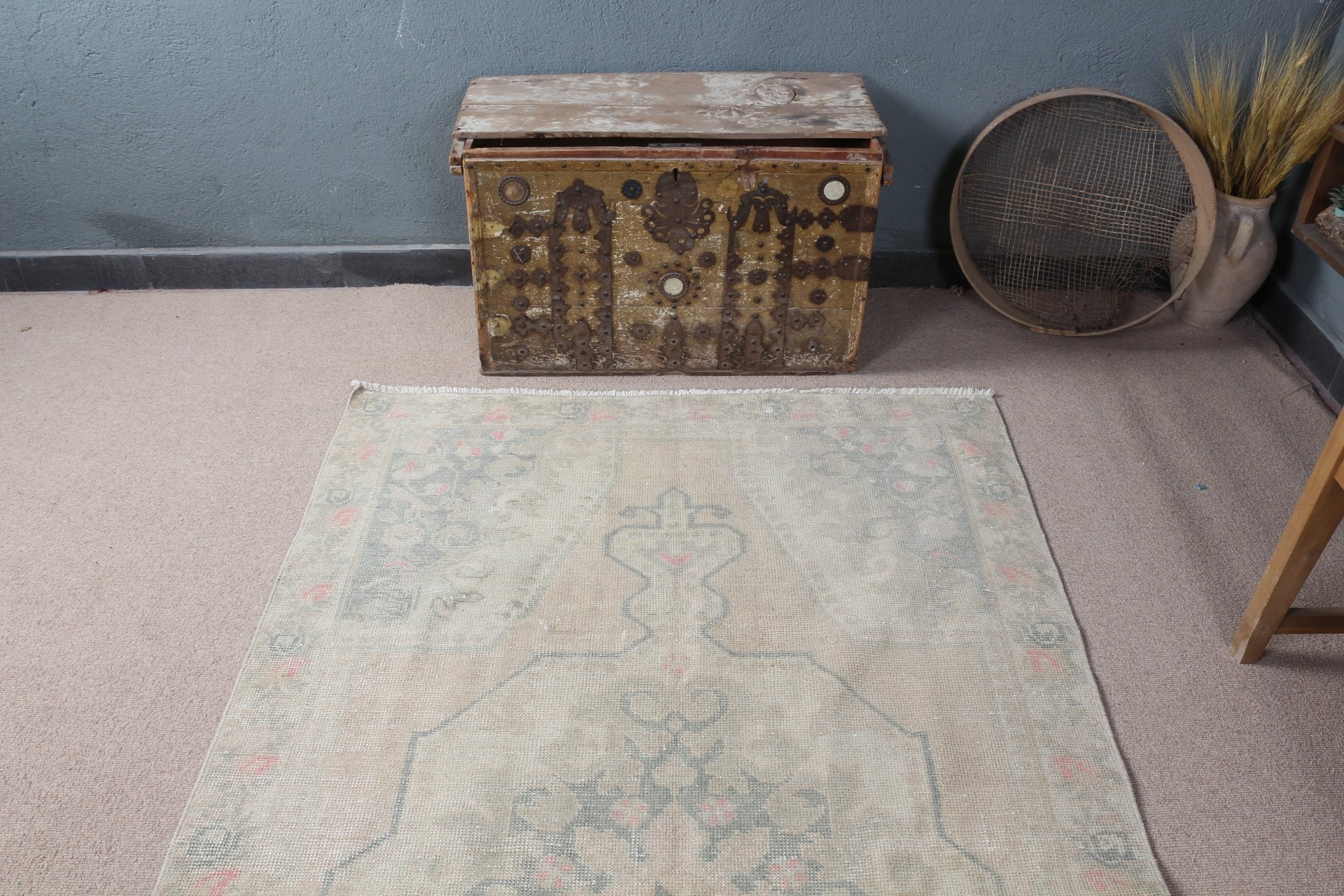 Yeşil Ev Dekor Halısı, Yer Halıları, Vintage Halı, Türk Halısı, Ev Dekorasyonu Halıları, Yer Halısı, Yemek Odası Halısı, 4.4x7.5 ft Alan Halıları, Boho Halısı